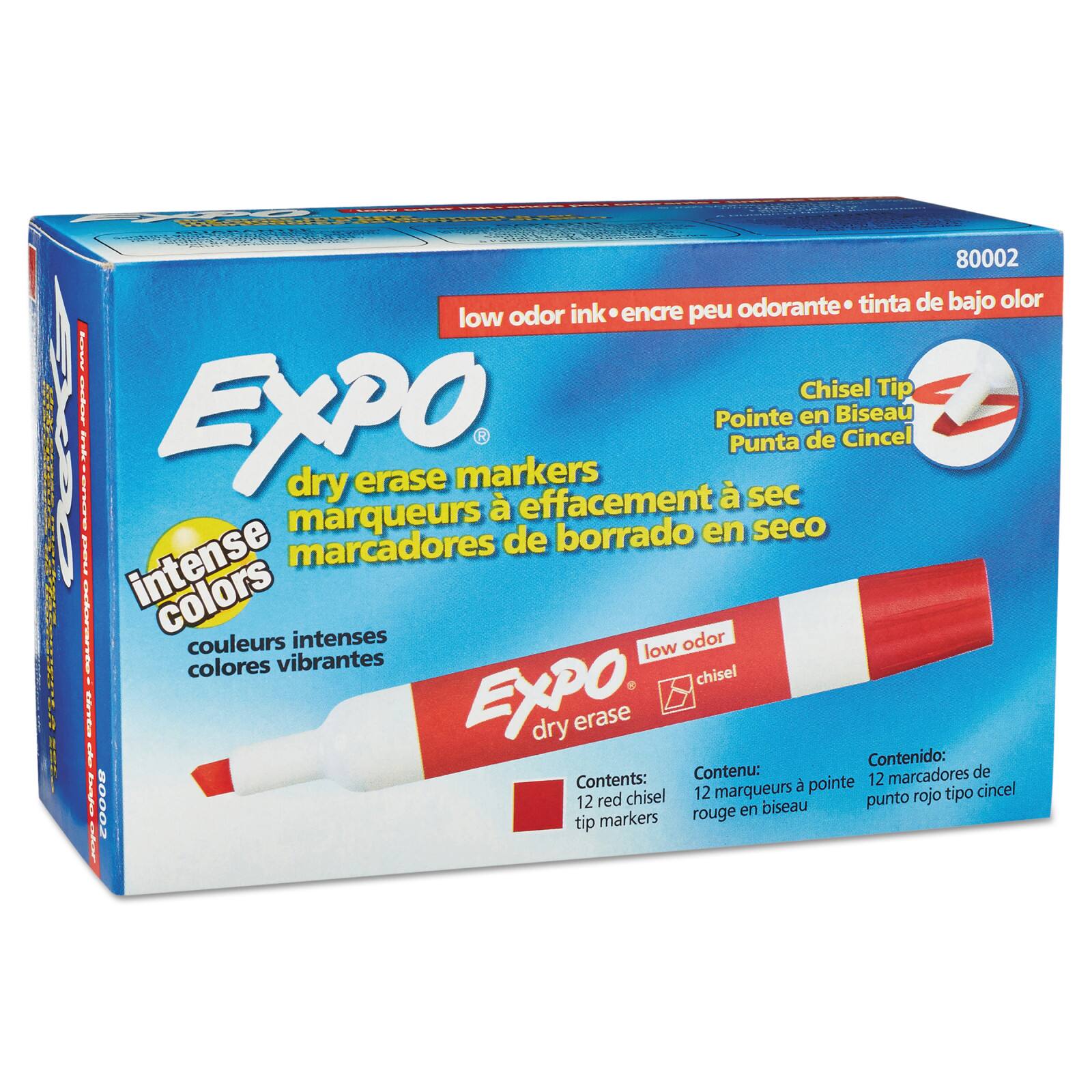 Expo&#xAE; Broad Chisel Tip Low Odor Dry-Erase Marker, 12ct.