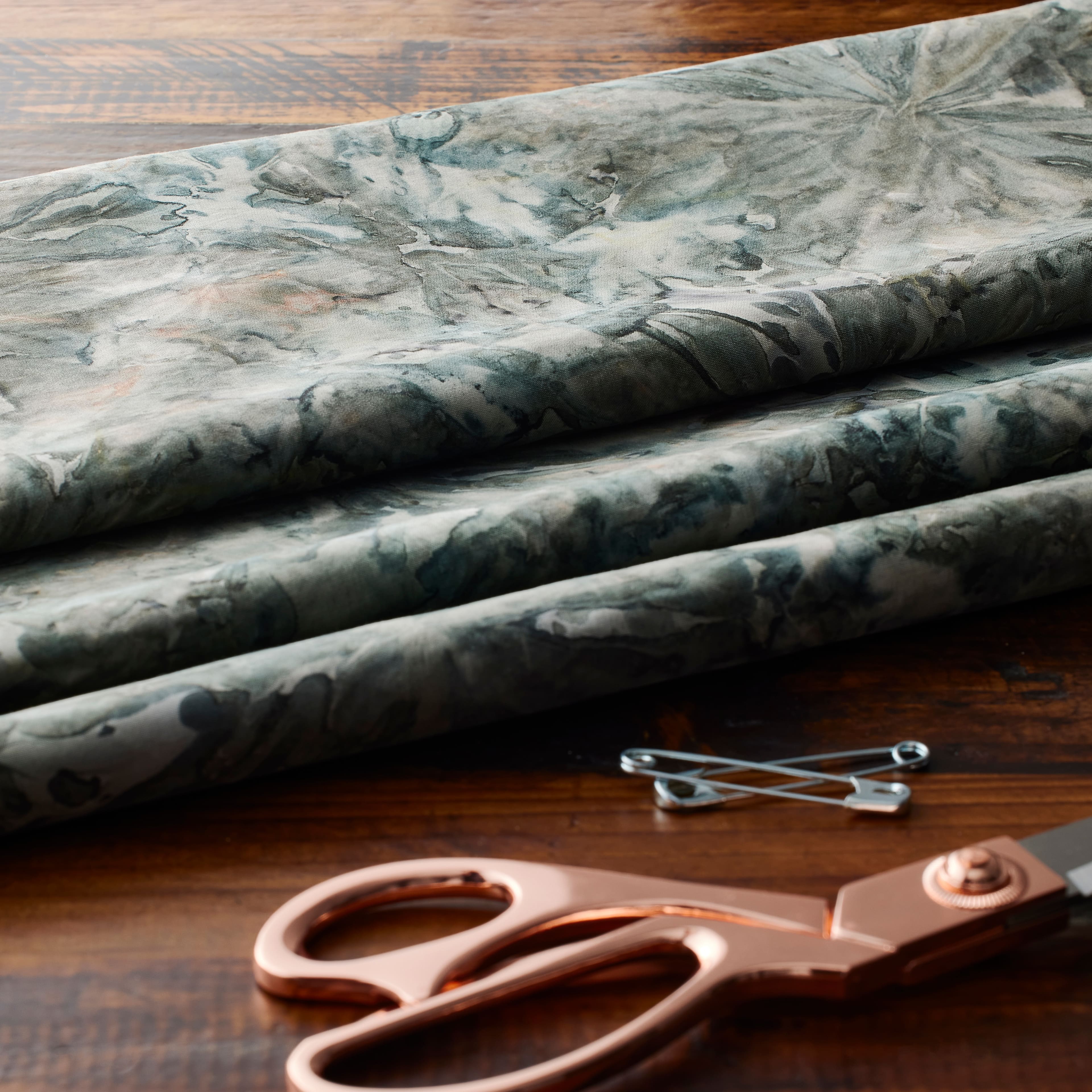 Premium Indonesian Batik Black &#x26; Gray Tie Dye Fabric