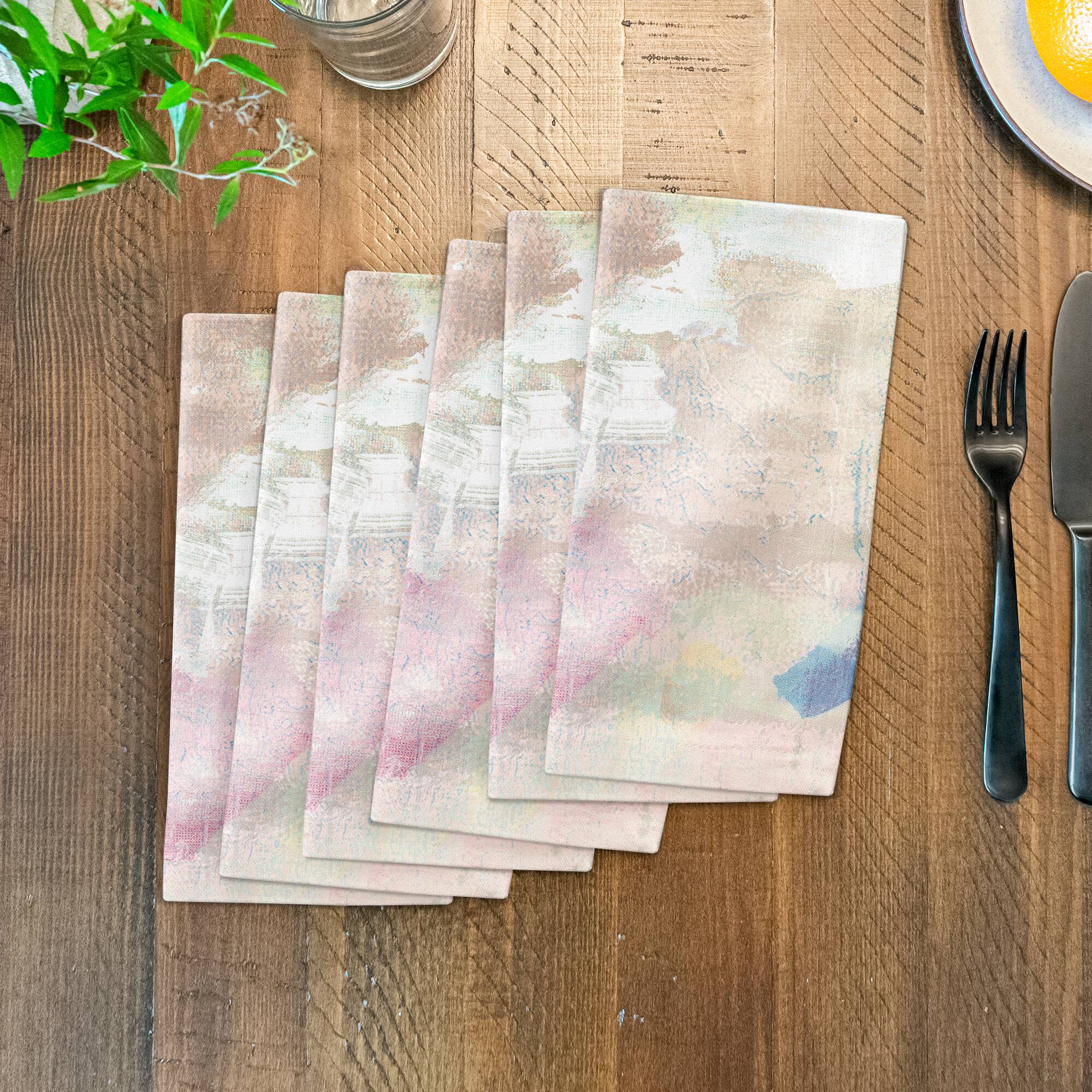 Funky Blush Misc. 10&#x22; x 10&#x22; Cotton Twill Napkin