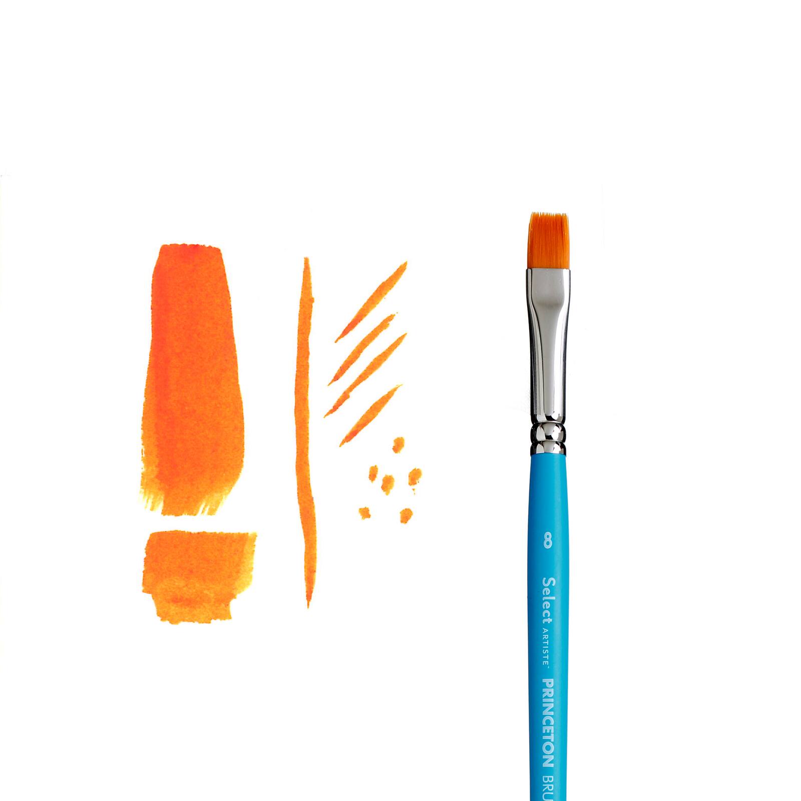 12 Pack: Princeton™ Select™ Artiste Series 3750 Short Handle Flat Shader Brush