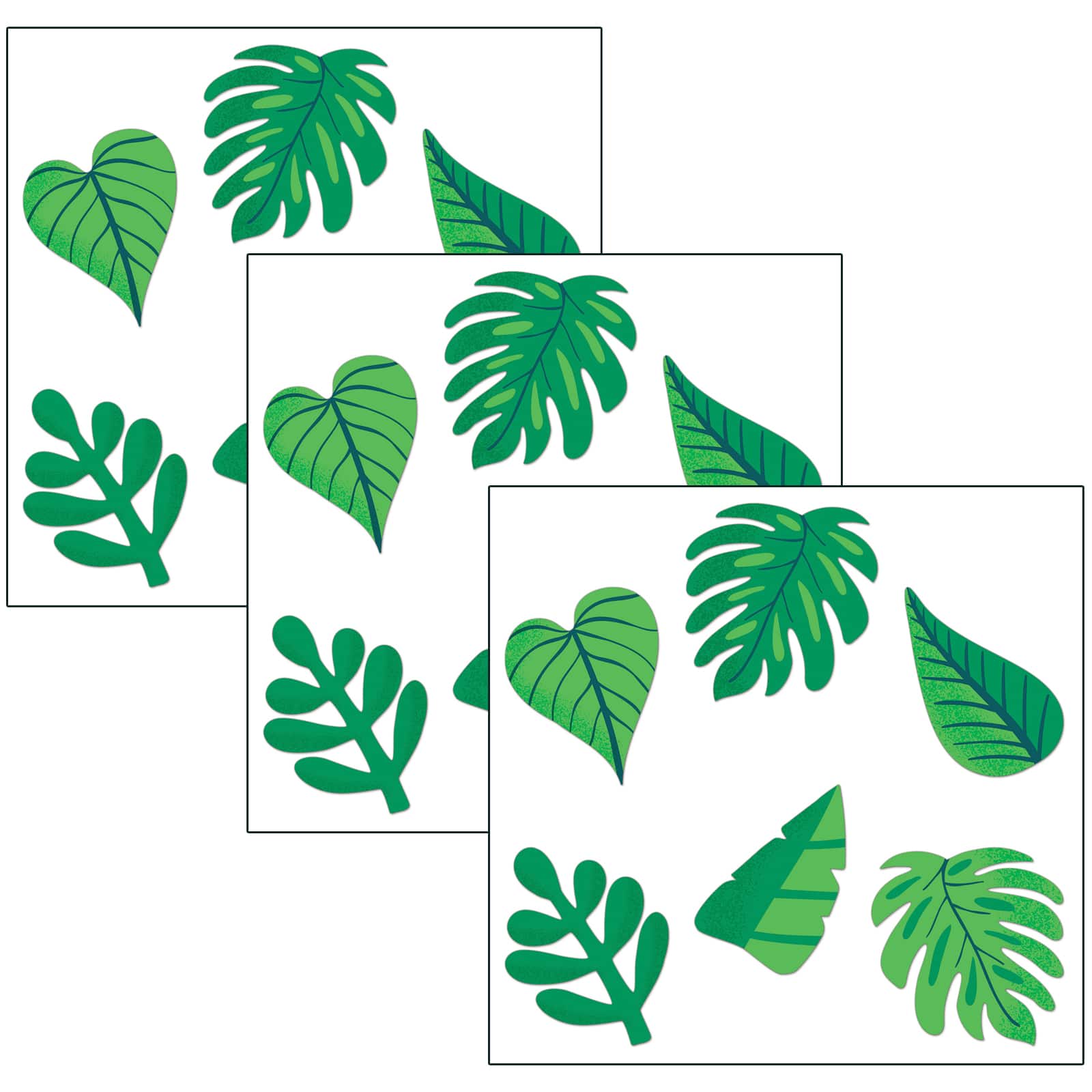 Carson Dellosa Education&#xAE; One World Tropical Leaves Cut-Outs, 3 Packs of 36