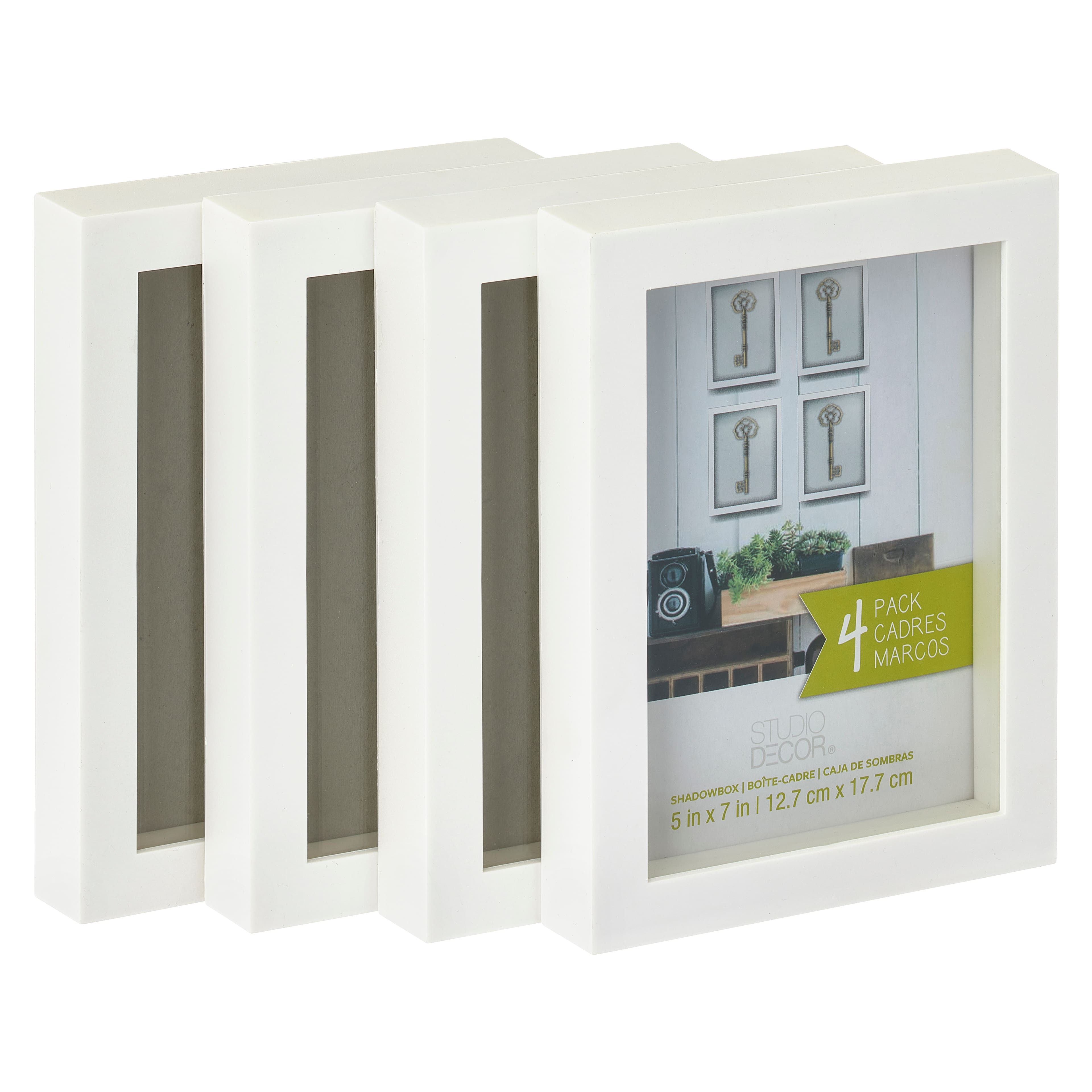 12 Packs: 4 ct. (48 total) White 5" x 7" Shadow Box by Studio Décor®