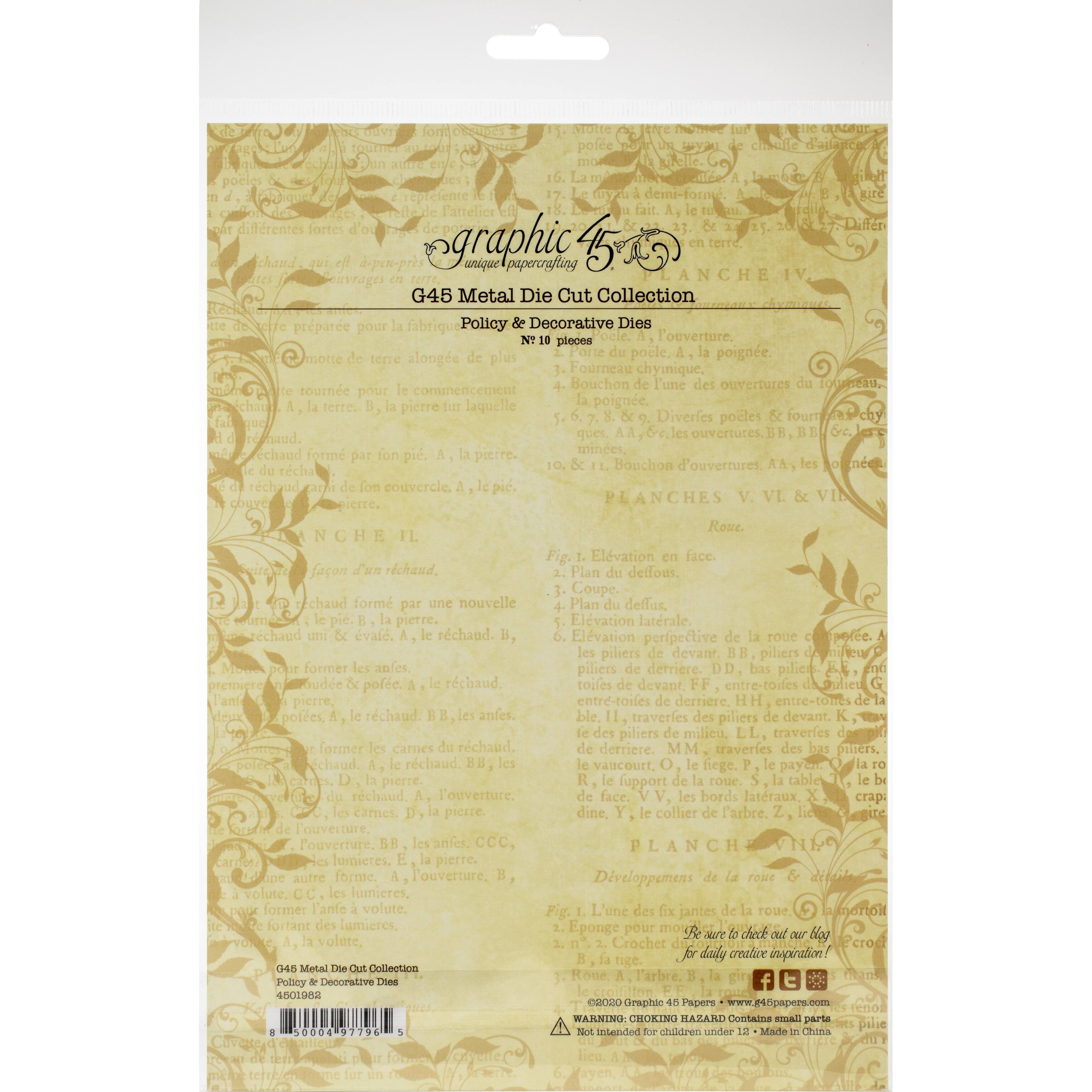 Graphic 45 Staples Dies-Policy &#x26; Decorative
