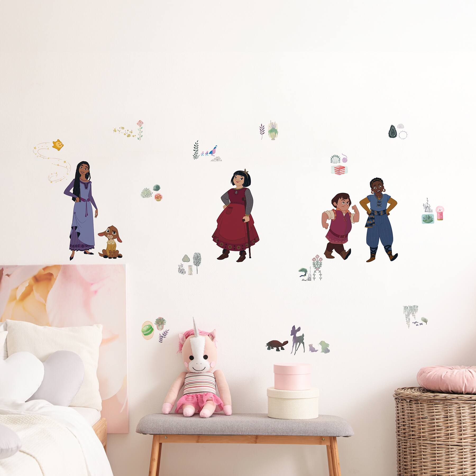 RoomMates Disney Wish Asha & Friends Wall Decal Set