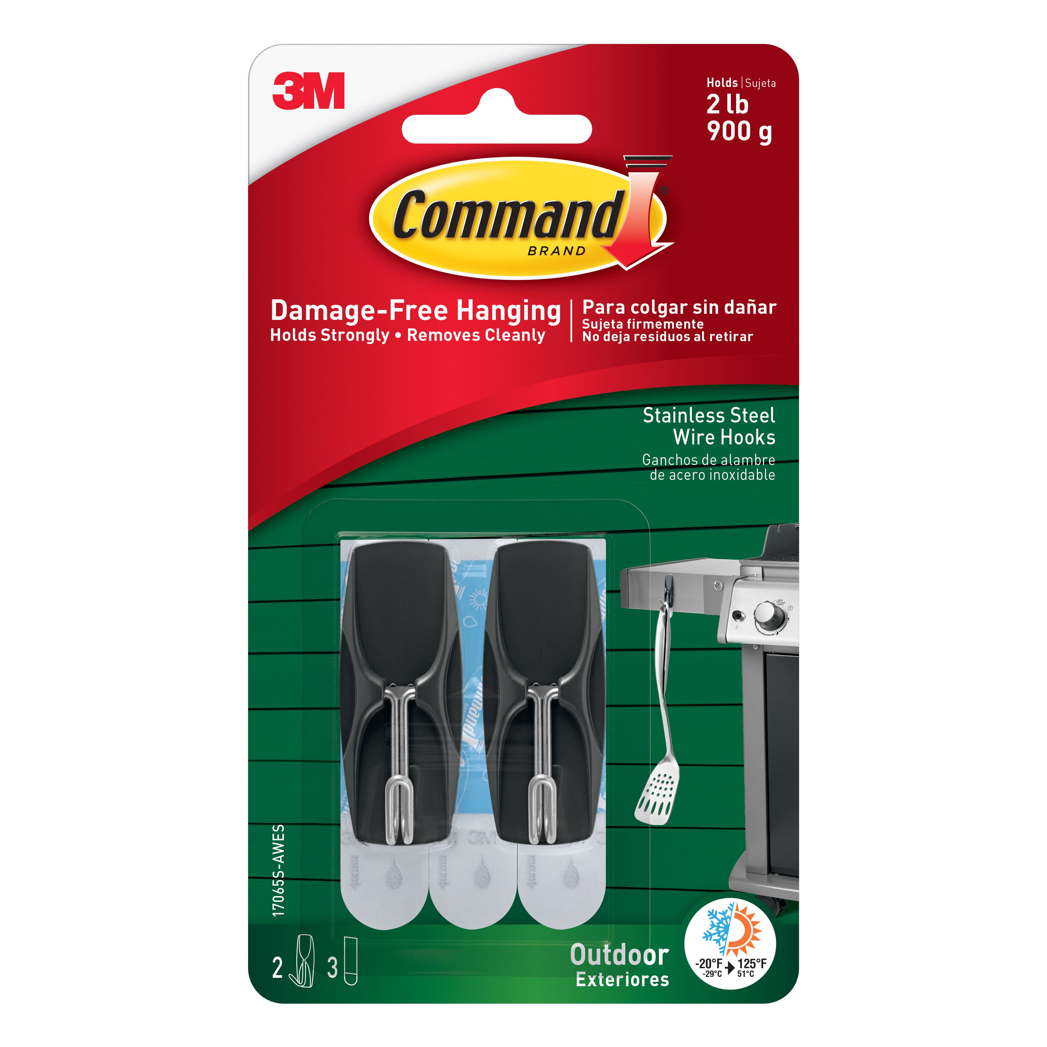 3M Command™ Outdoor Stainless Steel Wire Hooks