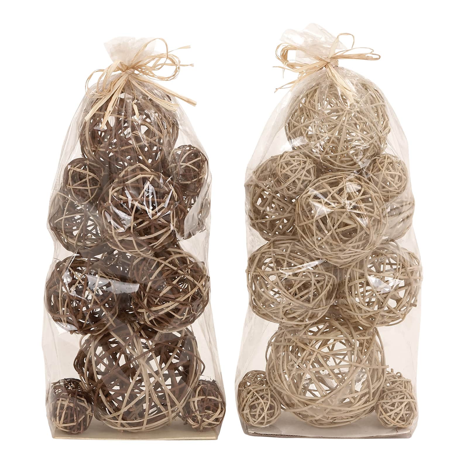 Natural Brown Dried Willow Orb Vase Filler, 2ct.