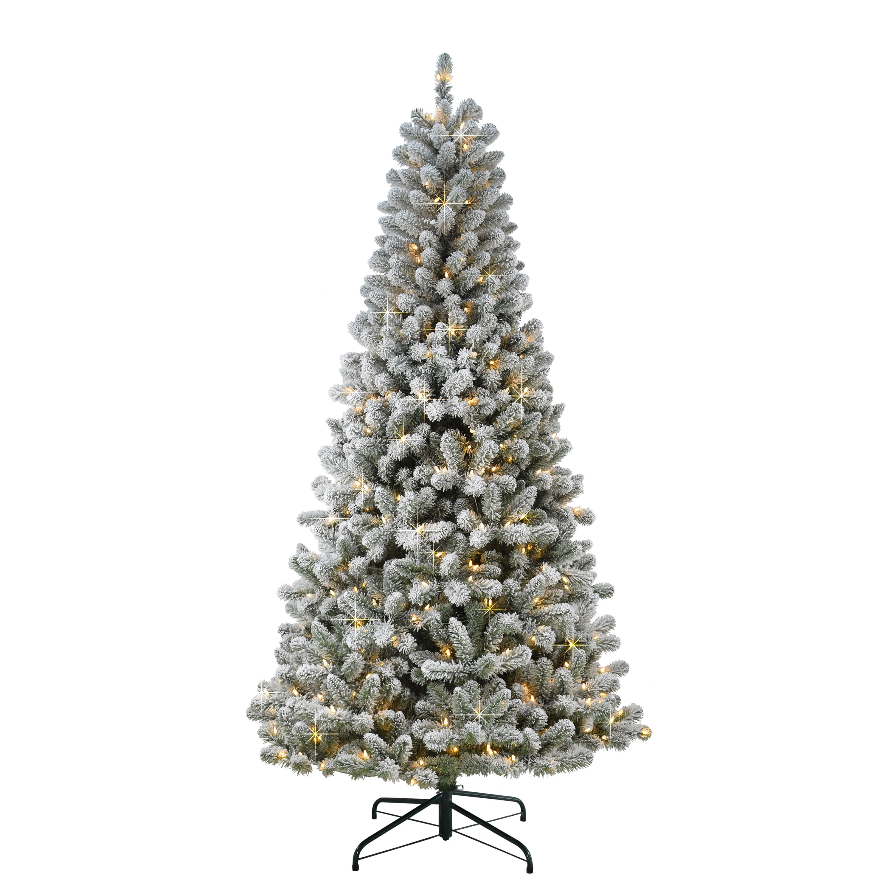 color changing flocked christmas tree