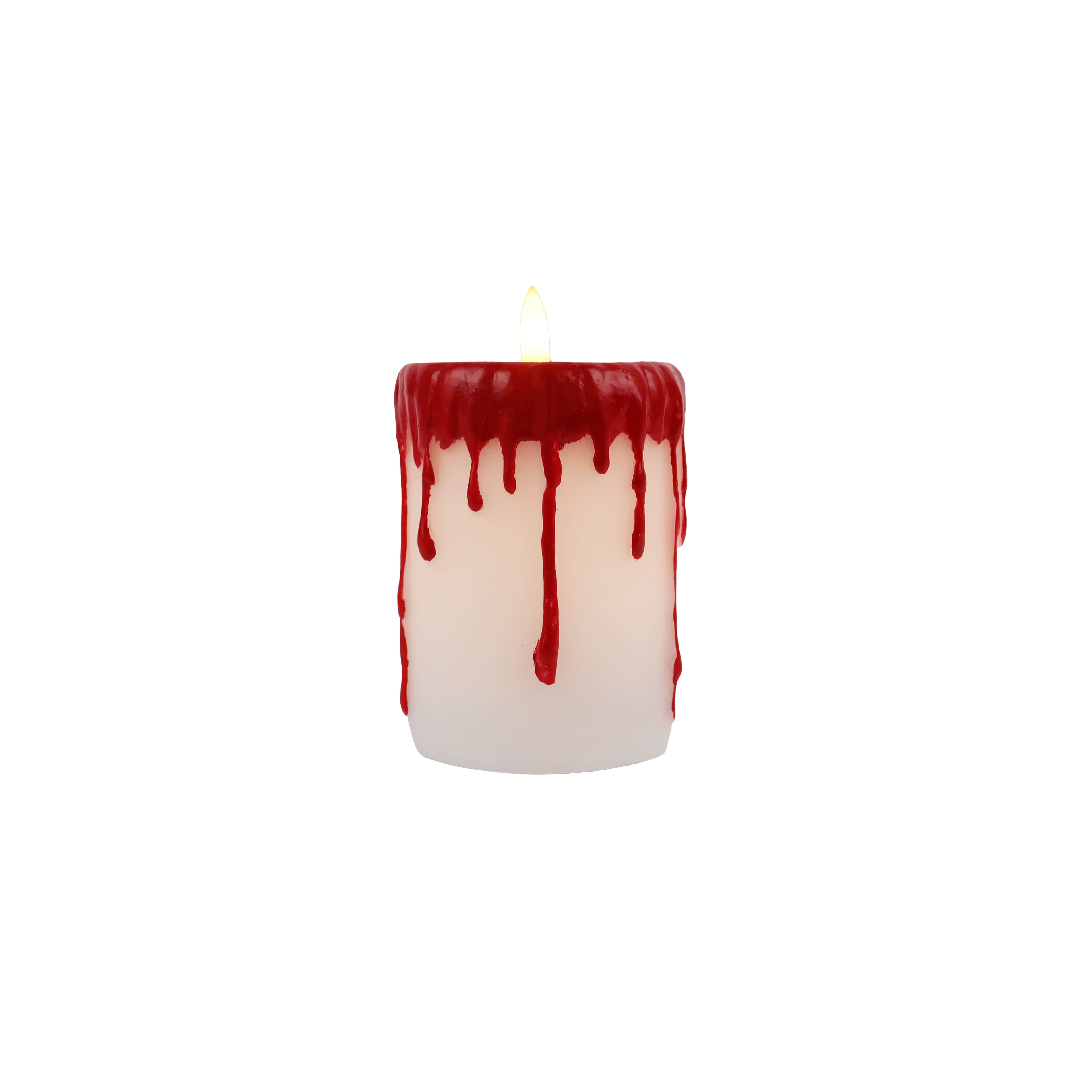 3&#x22; x 4&#x22; Red Dripping LED Wax Pillar Candle by Ashland&#xAE;
