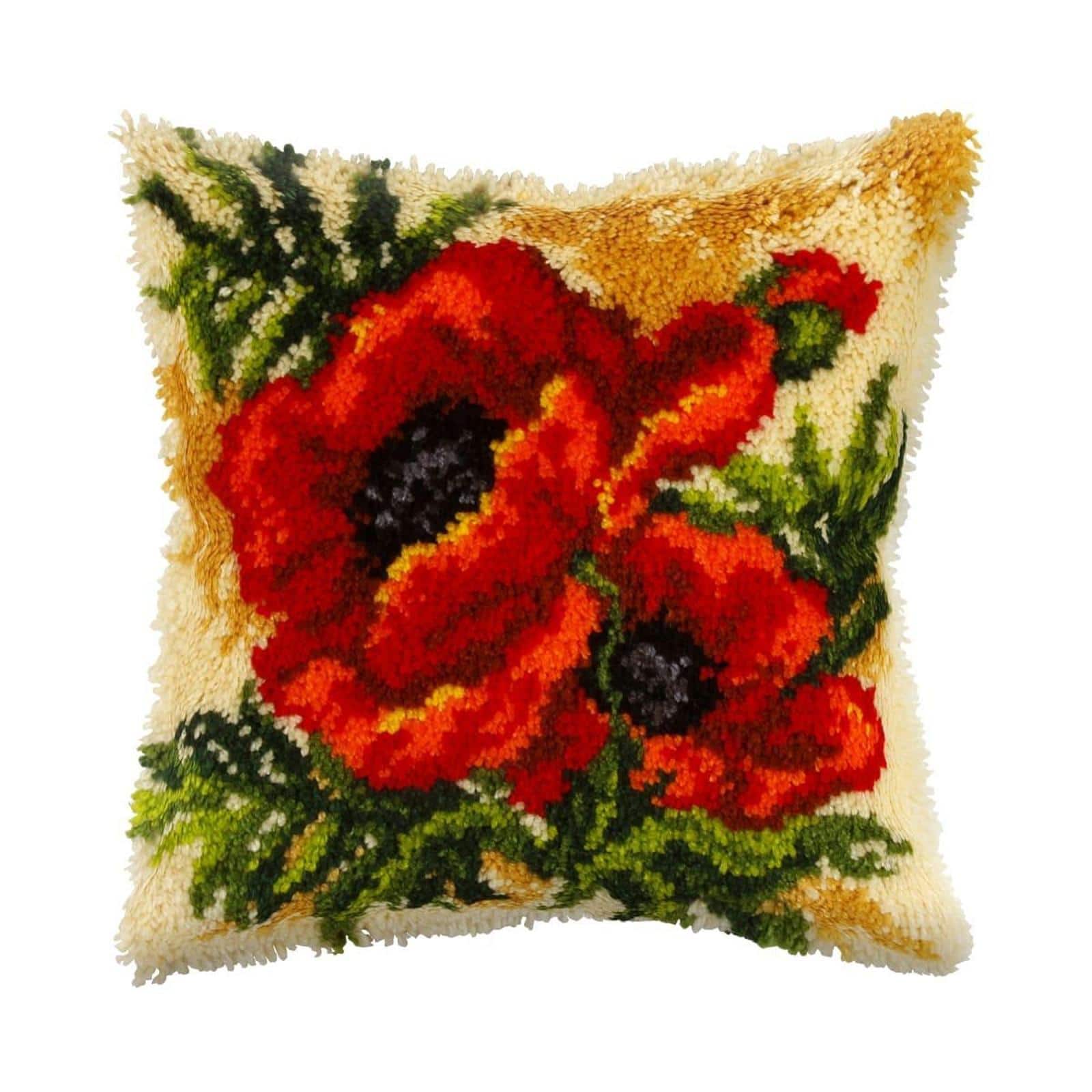 Orchidea Latch hook cushion kit &#x22;Poppy&#x22;