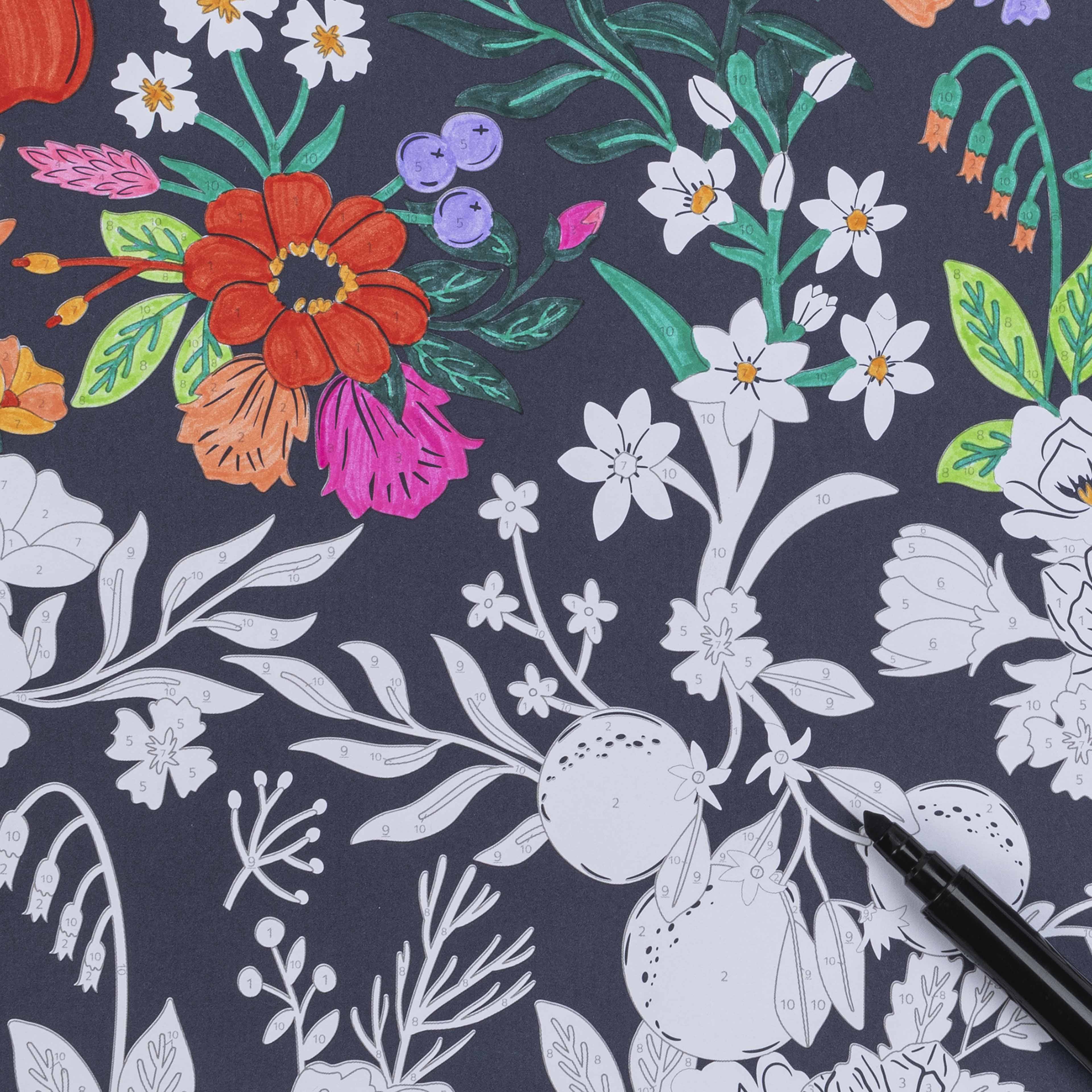 VIVID by Brea Reese&#xAE; Botanical Marker Color-by-Number Kit