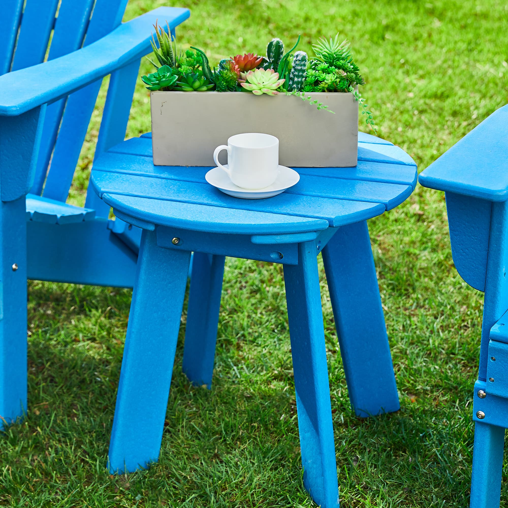 Glitzhome&#xAE; 20&#x22; Outdoor Patio Round Side Table