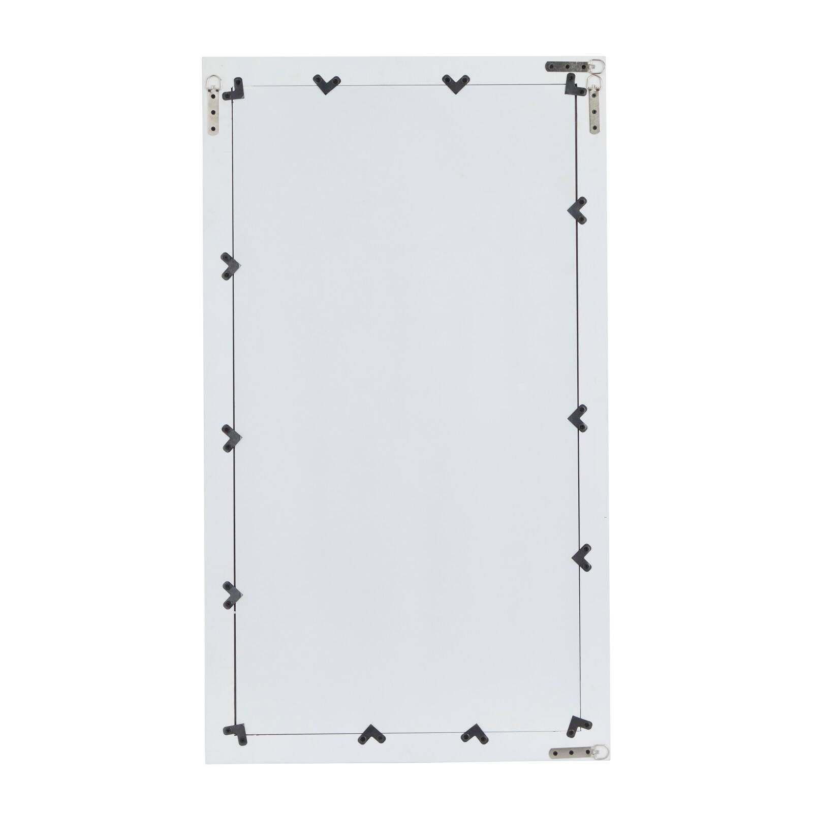 White Wood Contemporary Wall Mirror 24&#x22; x 42&#x22;