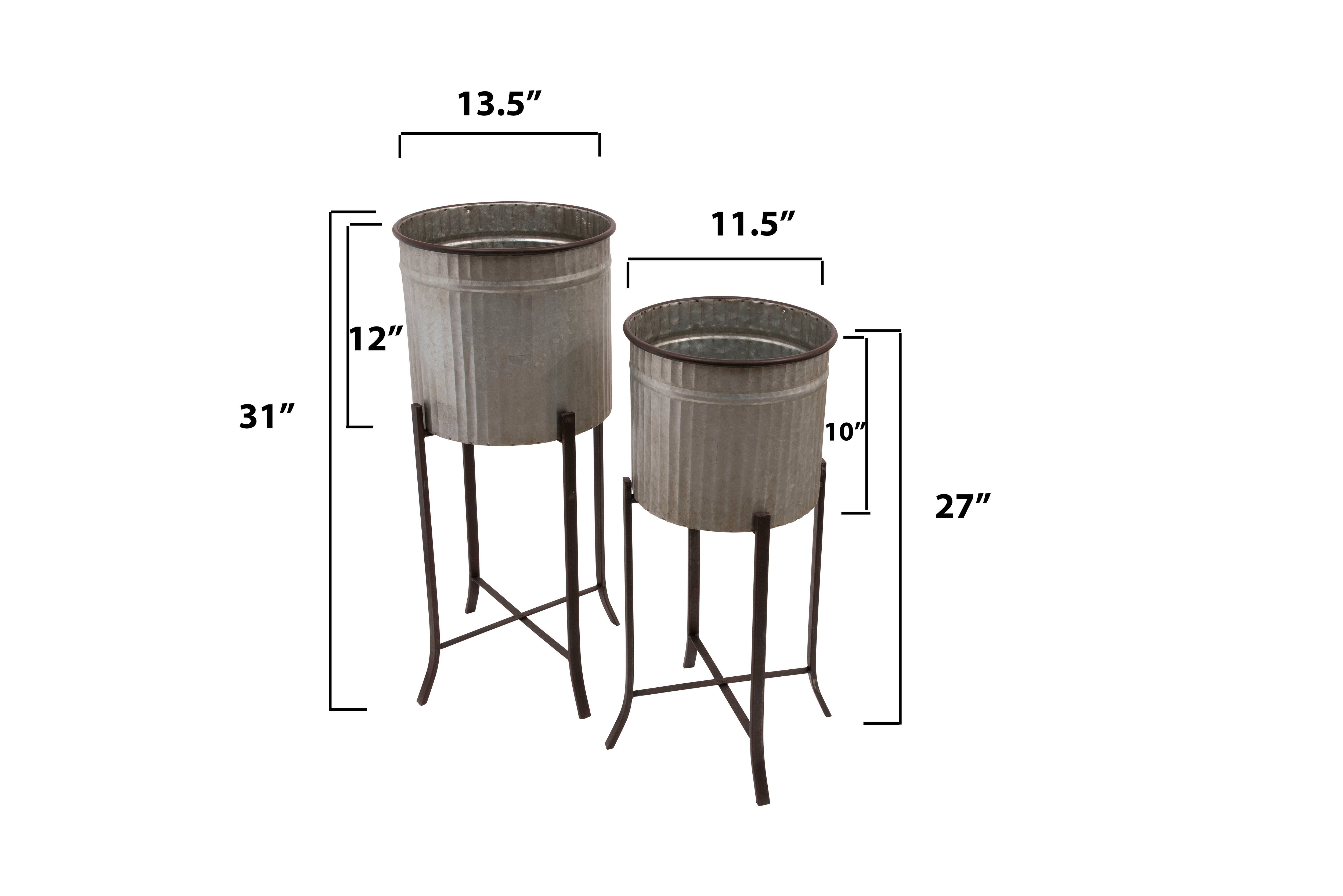 Hello Honey® Rustic Iron Planters with Stand