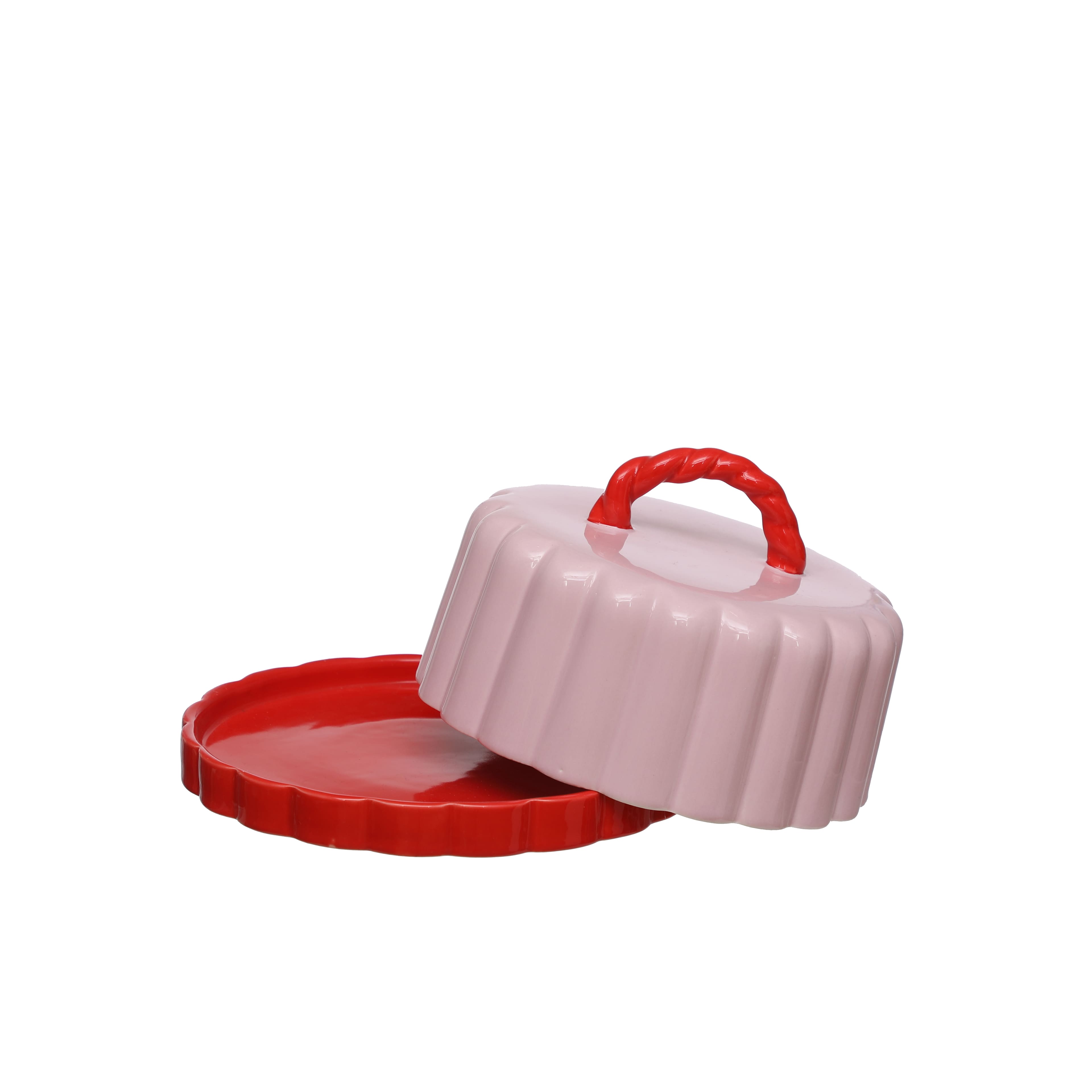 Pink & Red Ceramic Pastry Carrier by Ashland®
