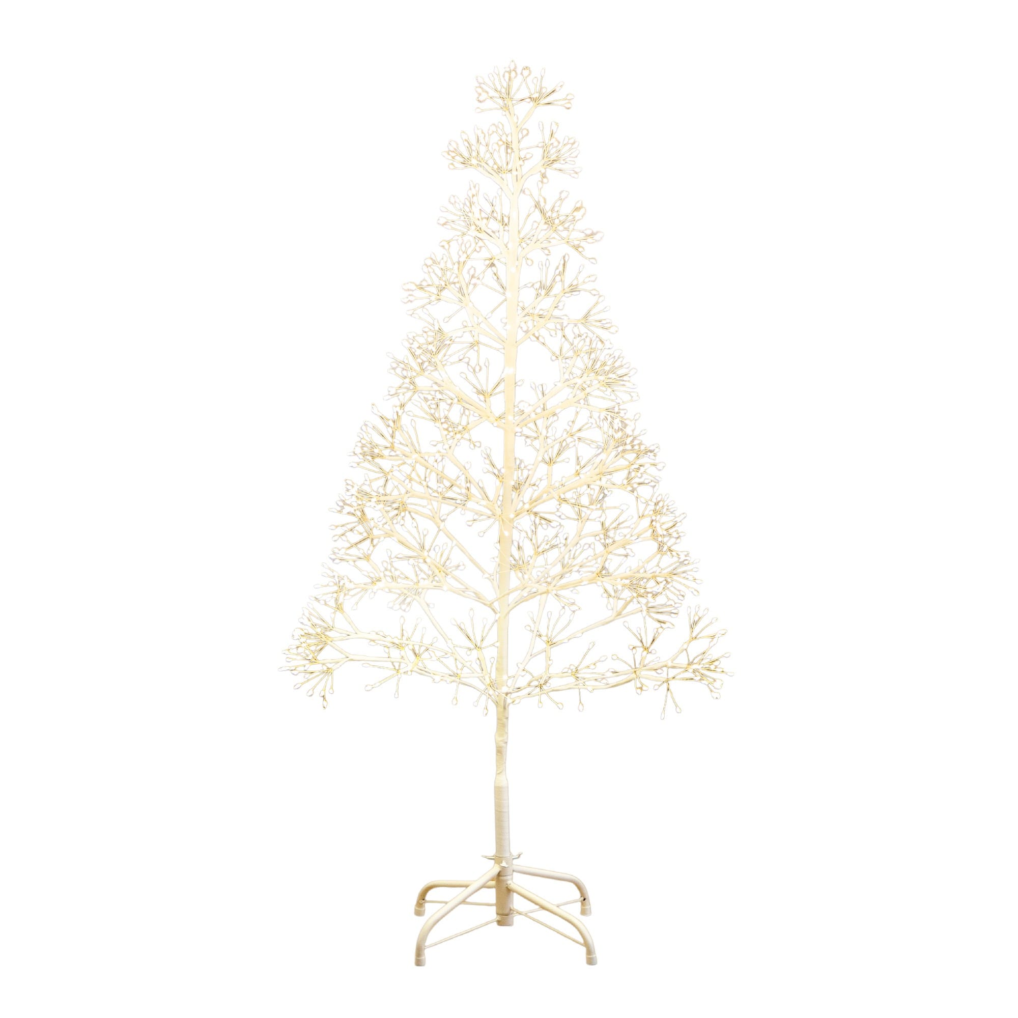 4ft. Pre-Lit Artificial White Starburst Tree, Fairy Warm White LED Lights