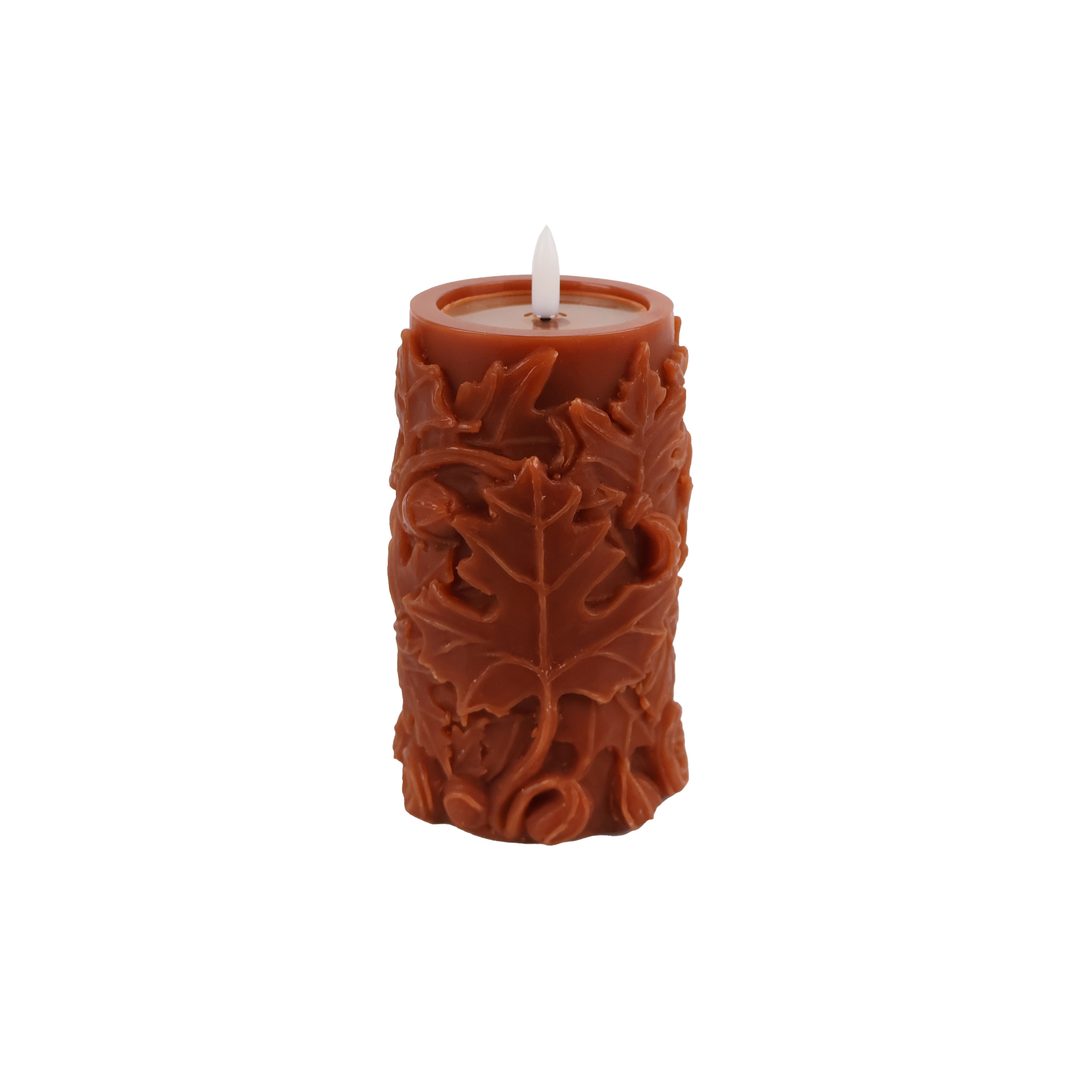 6&#x22; Fall Leaf LED Pillar Candle by Ashland&#xAE;