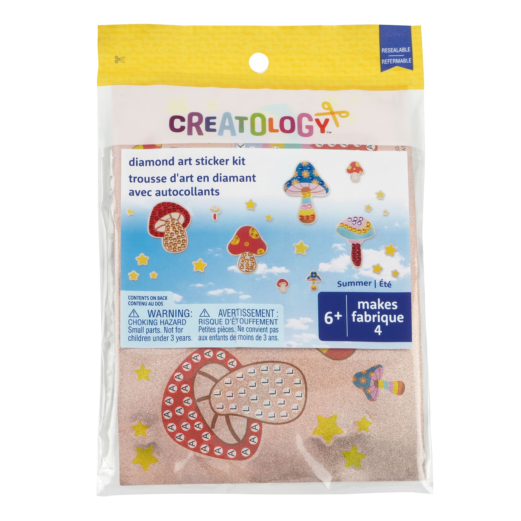 Summer Mushroom Diamond Art Sticker Kit by Creatology&#x2122;