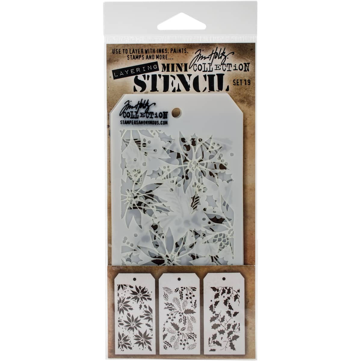 Stampers Anonymous Tim Holtz® Mini Layered Stencil Set #19