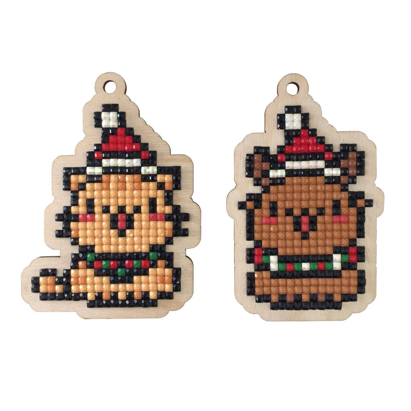 Wizardi Diamond Painting Kit Christmas Kittens