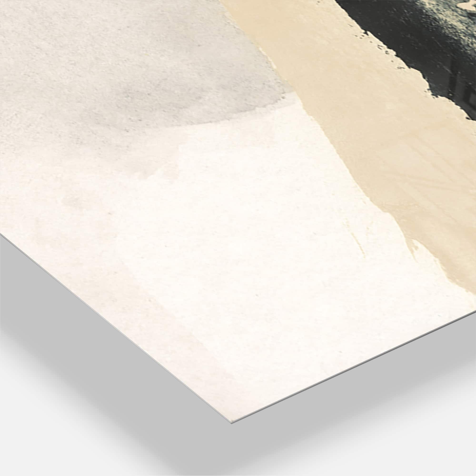 Designart 'Creamy Tan Form Ii Modern Multipanel Wall Clock