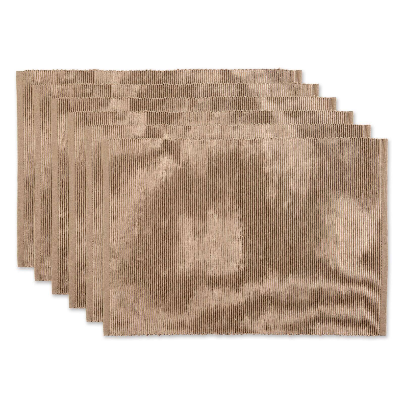 DII&#xAE; Ribbed Cotton Placemats, 6ct.