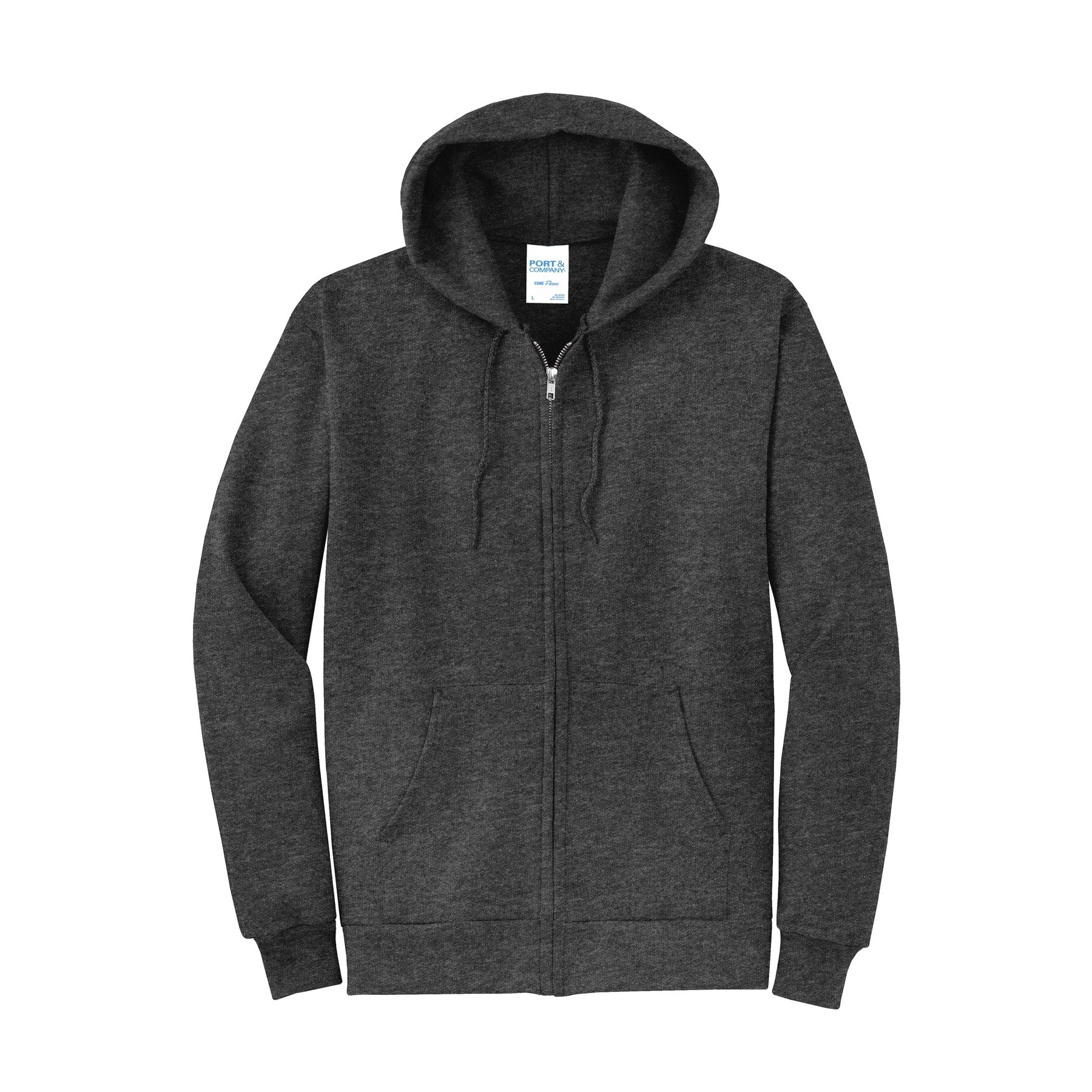 Port & Company® Neutrals Core Fleece Full-Zip Hooded Sweatshirt