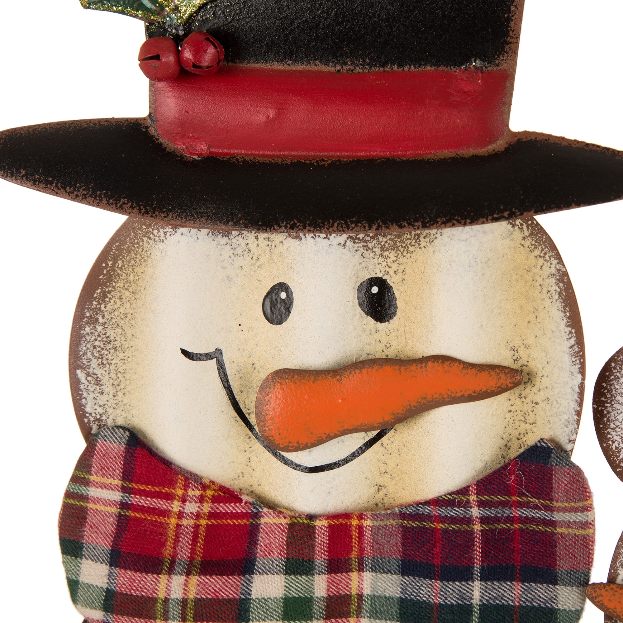 Glitzhome&#xAE; 30&#x22; Metal Christmas Snowman Family Yard Stake