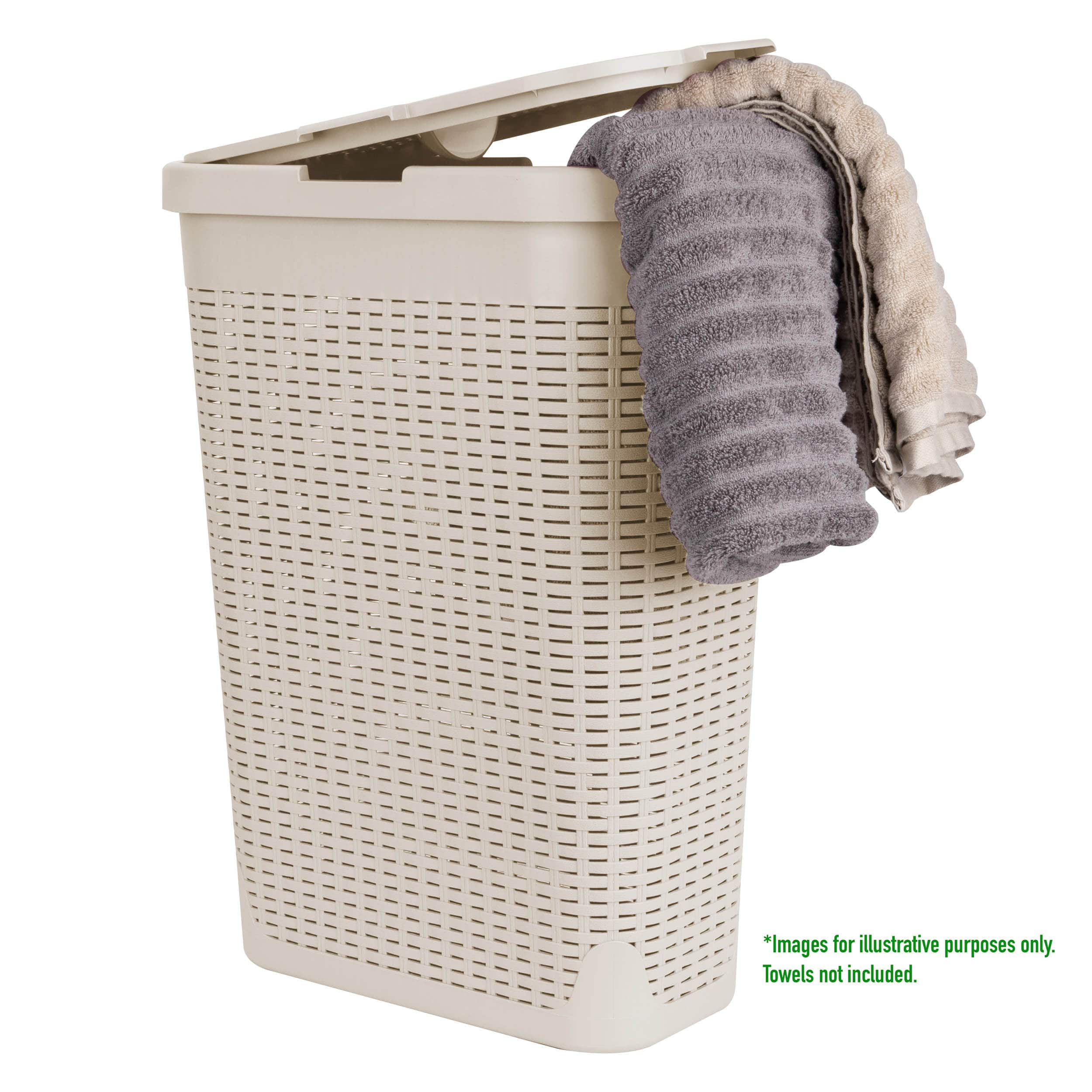 Mind Reader 23.5&#x27;&#x27; Slim Laundry Hamper with Cutout Handles