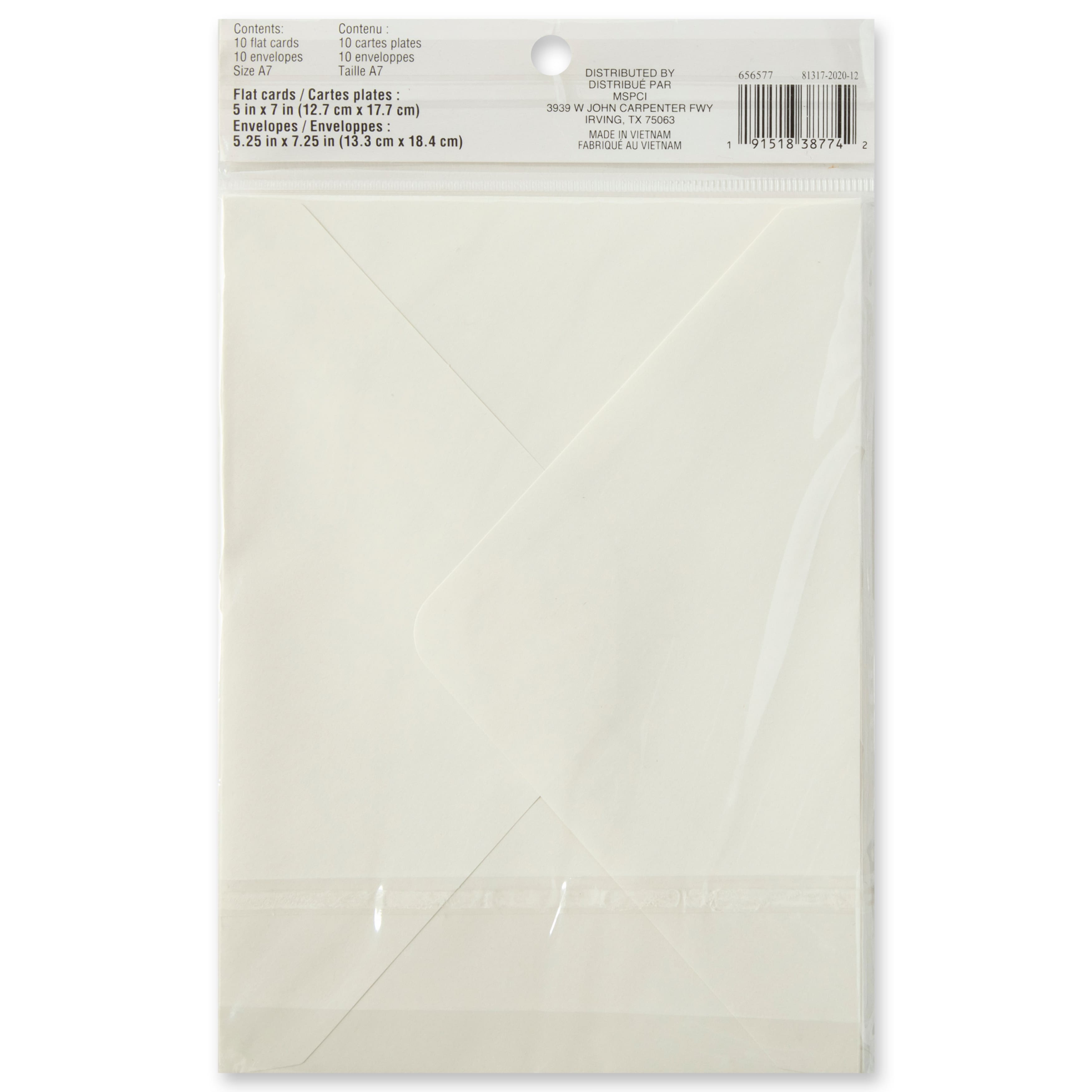 Ensemble de cartes et enveloppes A7 de Recollections