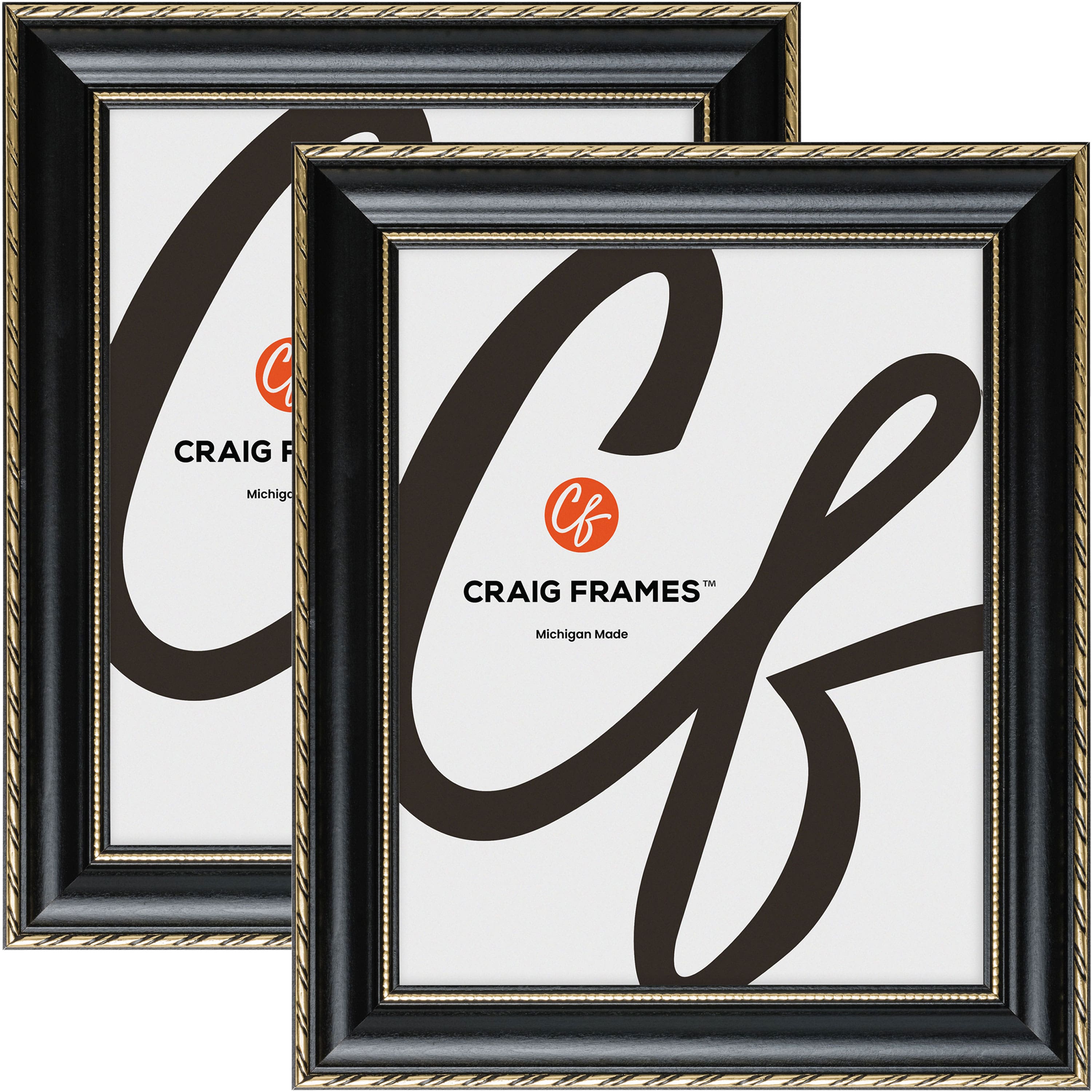 2 Pack Craig Frames Victoria Black & Gold Picture Frame