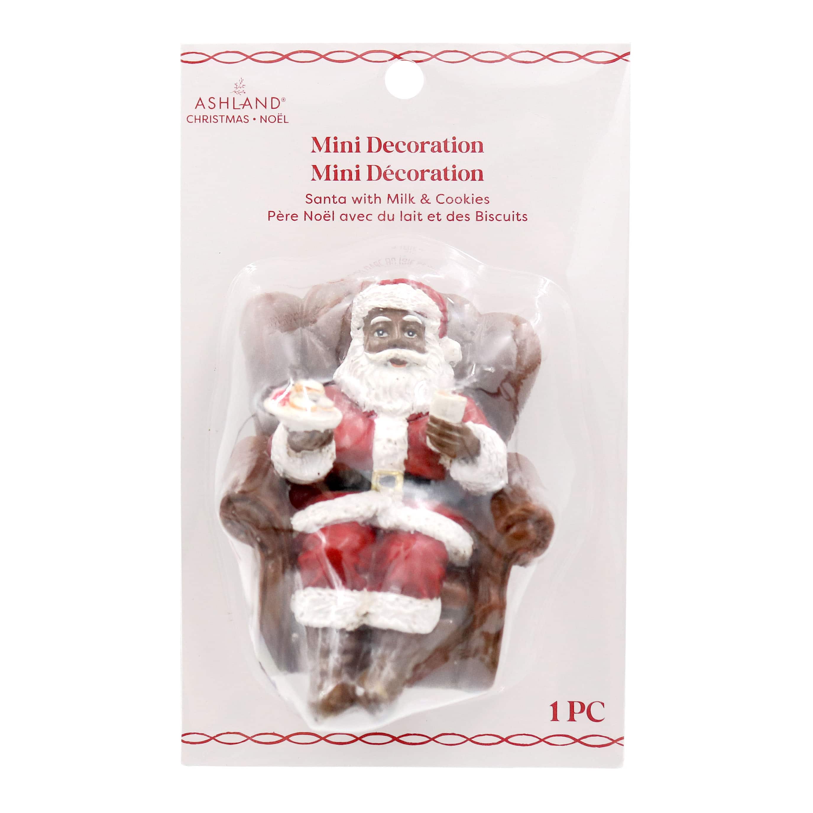 Mini Santa with Milk &#x26; Cookies Decoration by Ashland&#xAE;