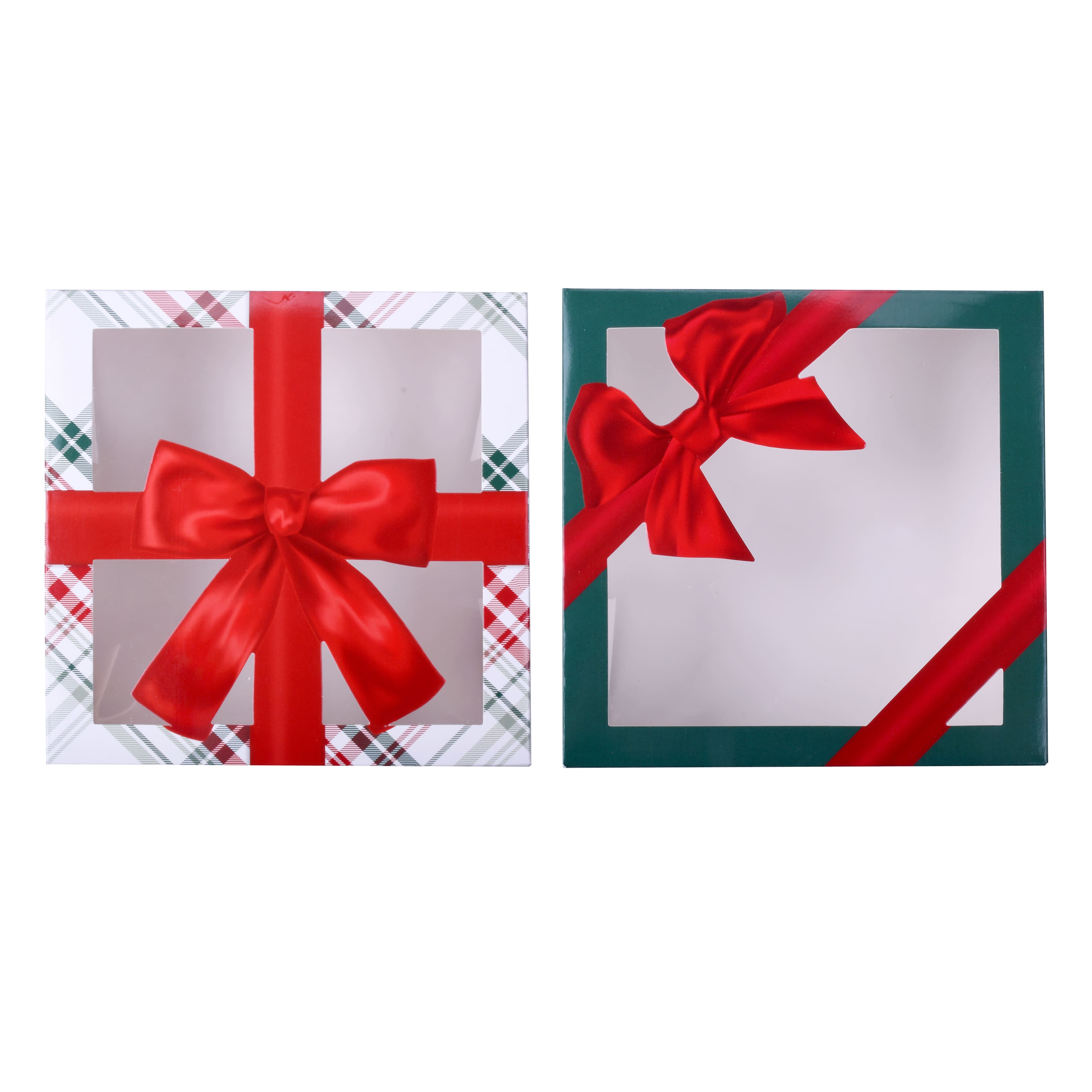 5.75&#x22; Red Bow Treat Boxes with Window by Celebrate It&#xAE;