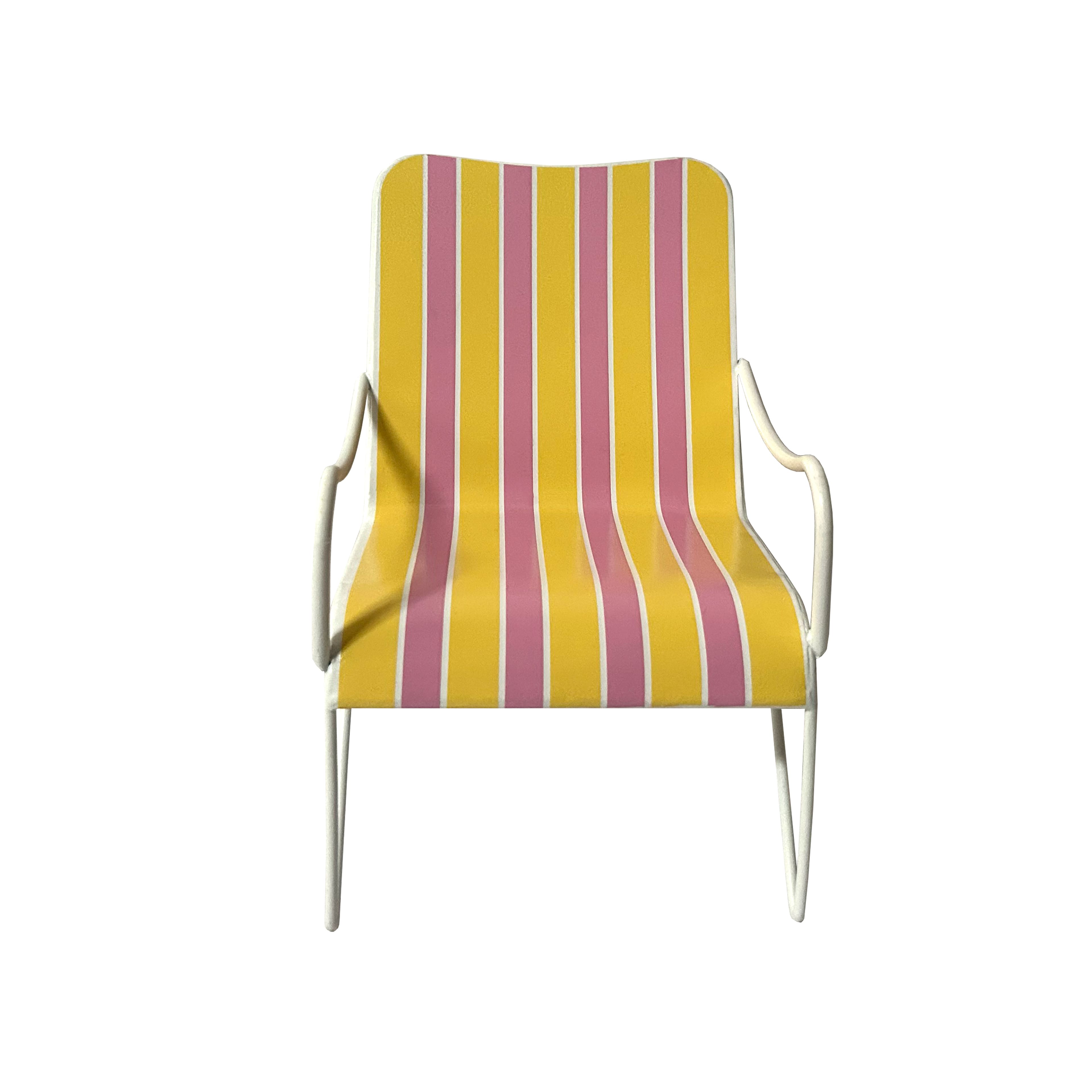 Assorted 6.75&#x22; Striped Metal Beach Chair Tabletop D&#xE9;cor, 1pc. by Ashland&#xAE;