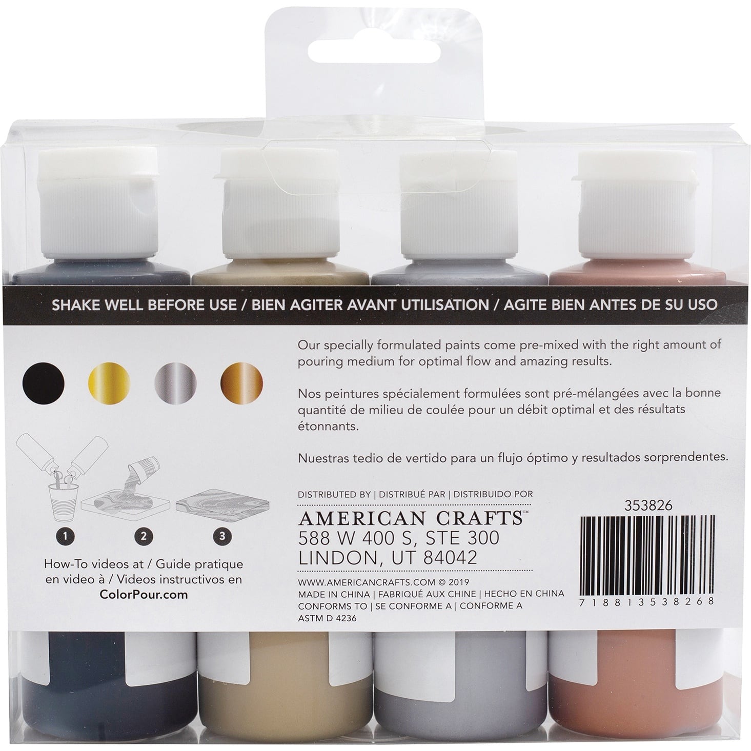 Color Pour Pre-Mixed Meteor Shower Paint Kit