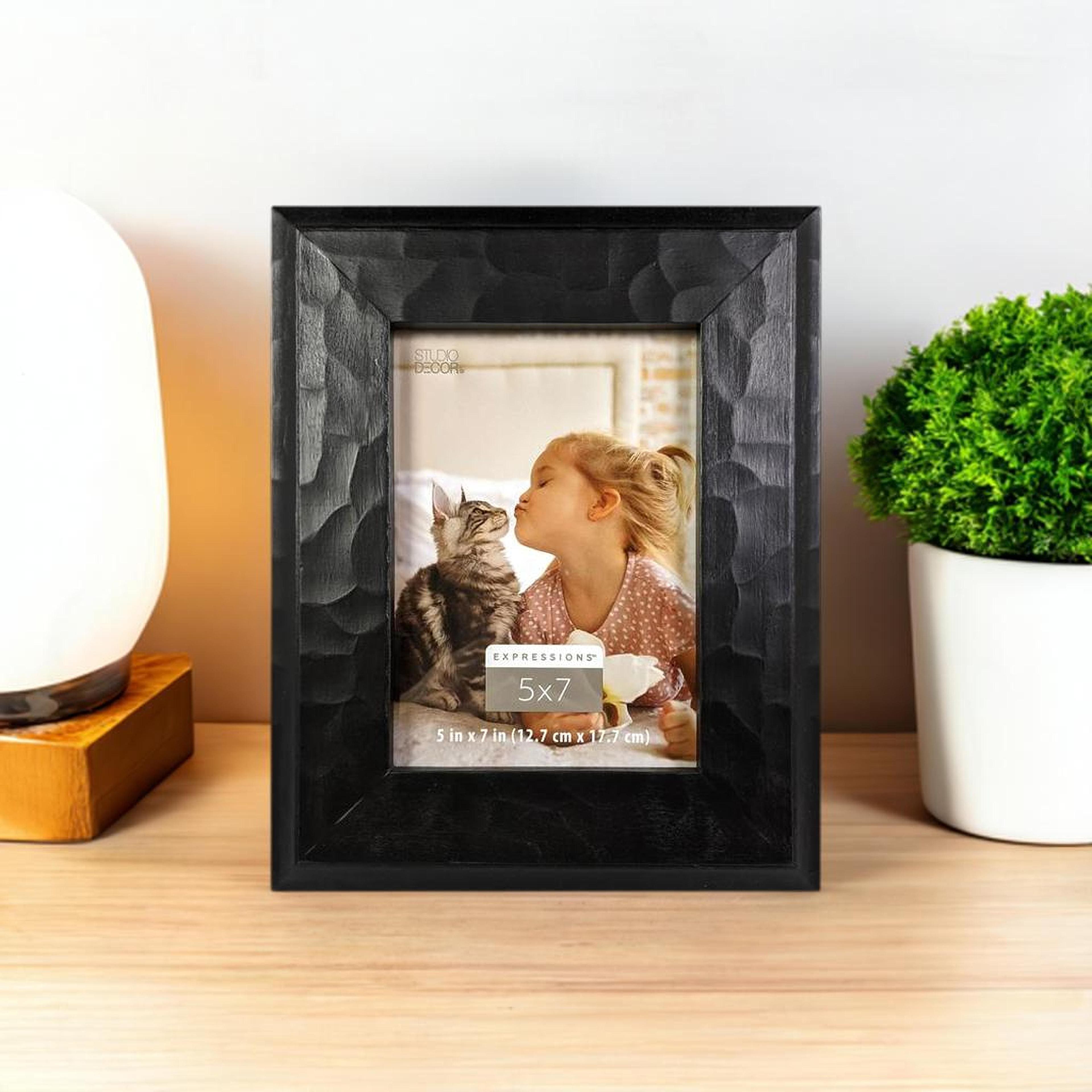 Expressions&#x2122; 5&#x22; x 7&#x22; Black Hammered Frame by Studio D&#xE9;cor&#xAE;