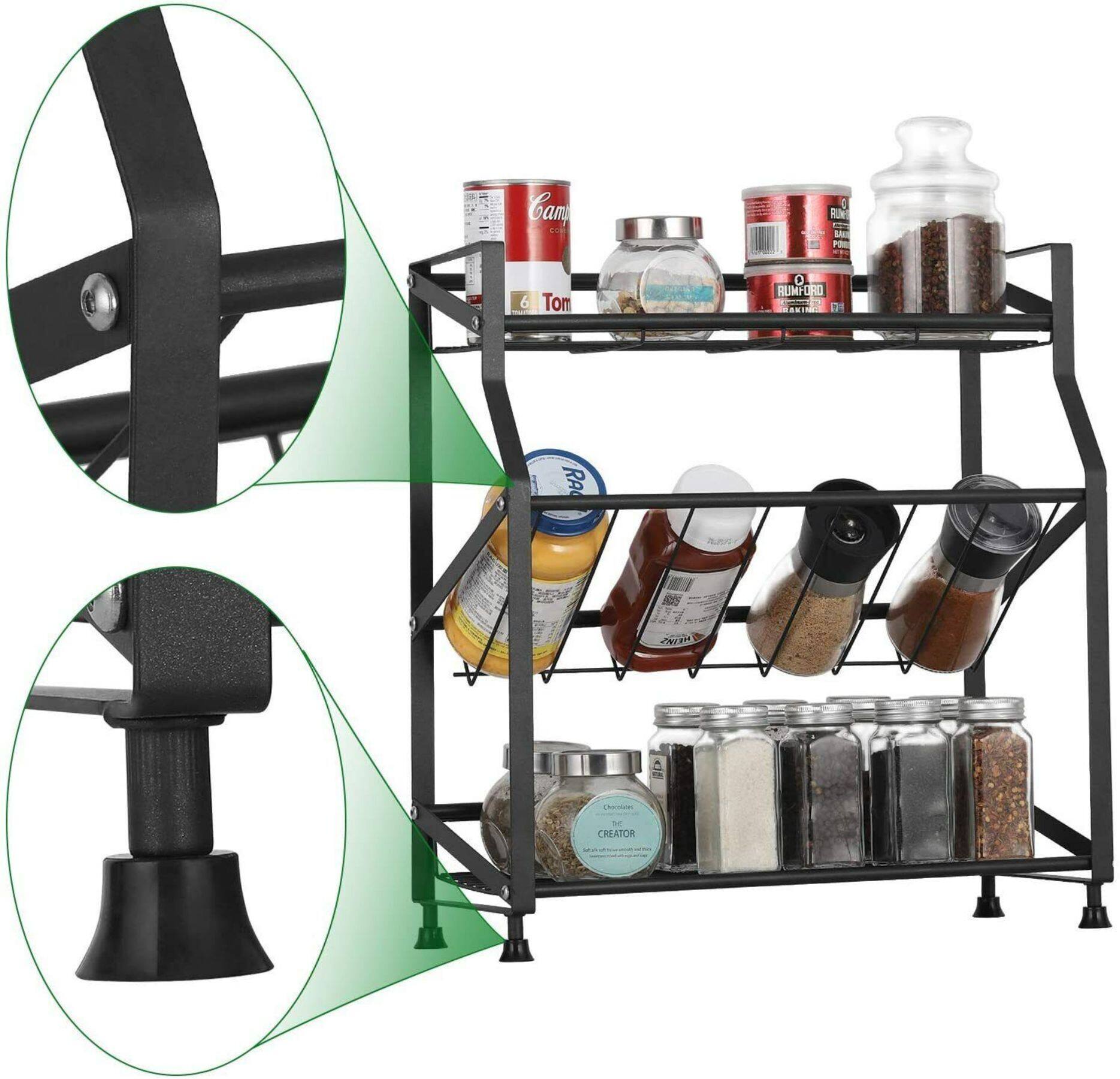 NEX™ 3-Tier Freestanding Metal Spice Rack Organizer