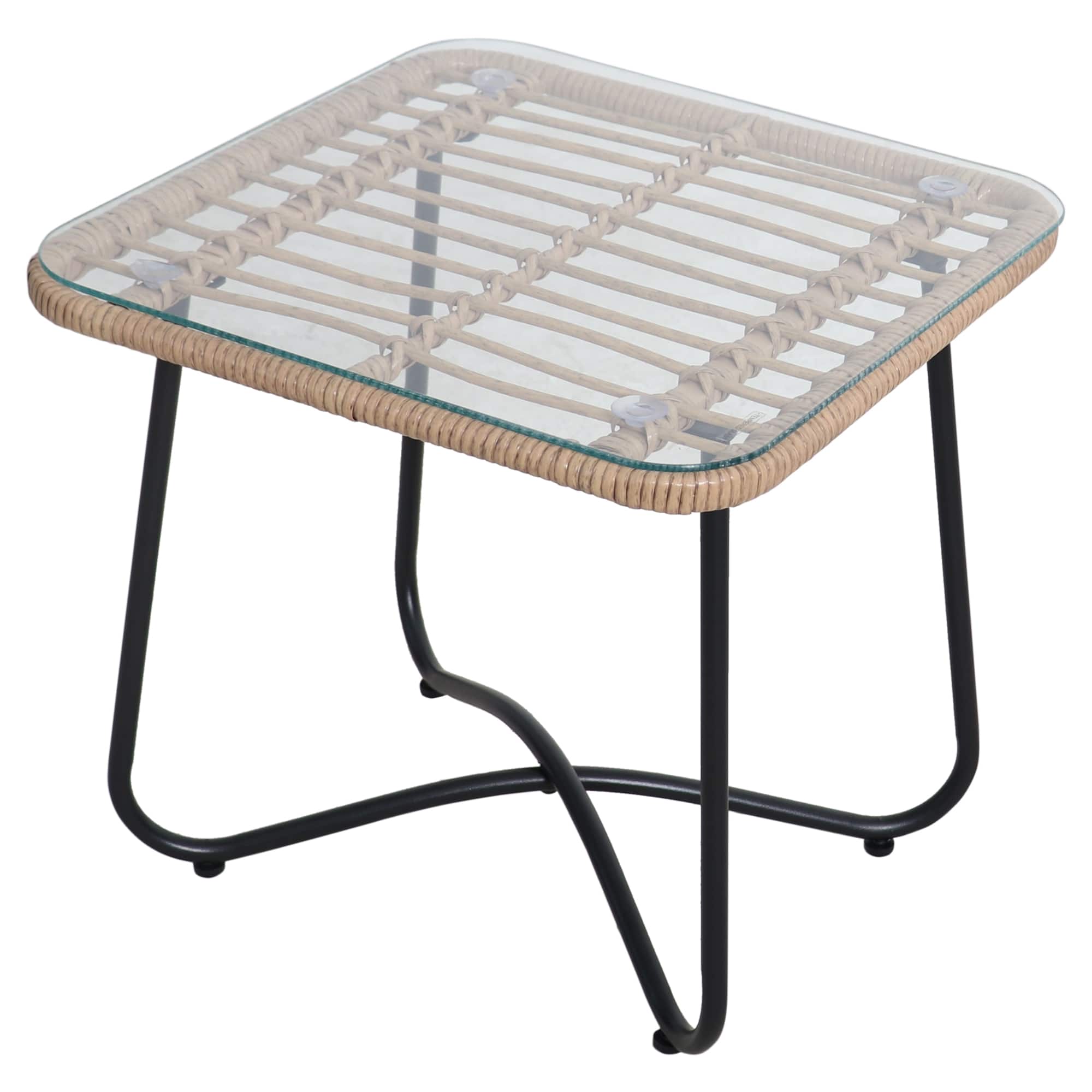 Santa Cruz Rattan Outdoor Patio Chat Set with Cushions