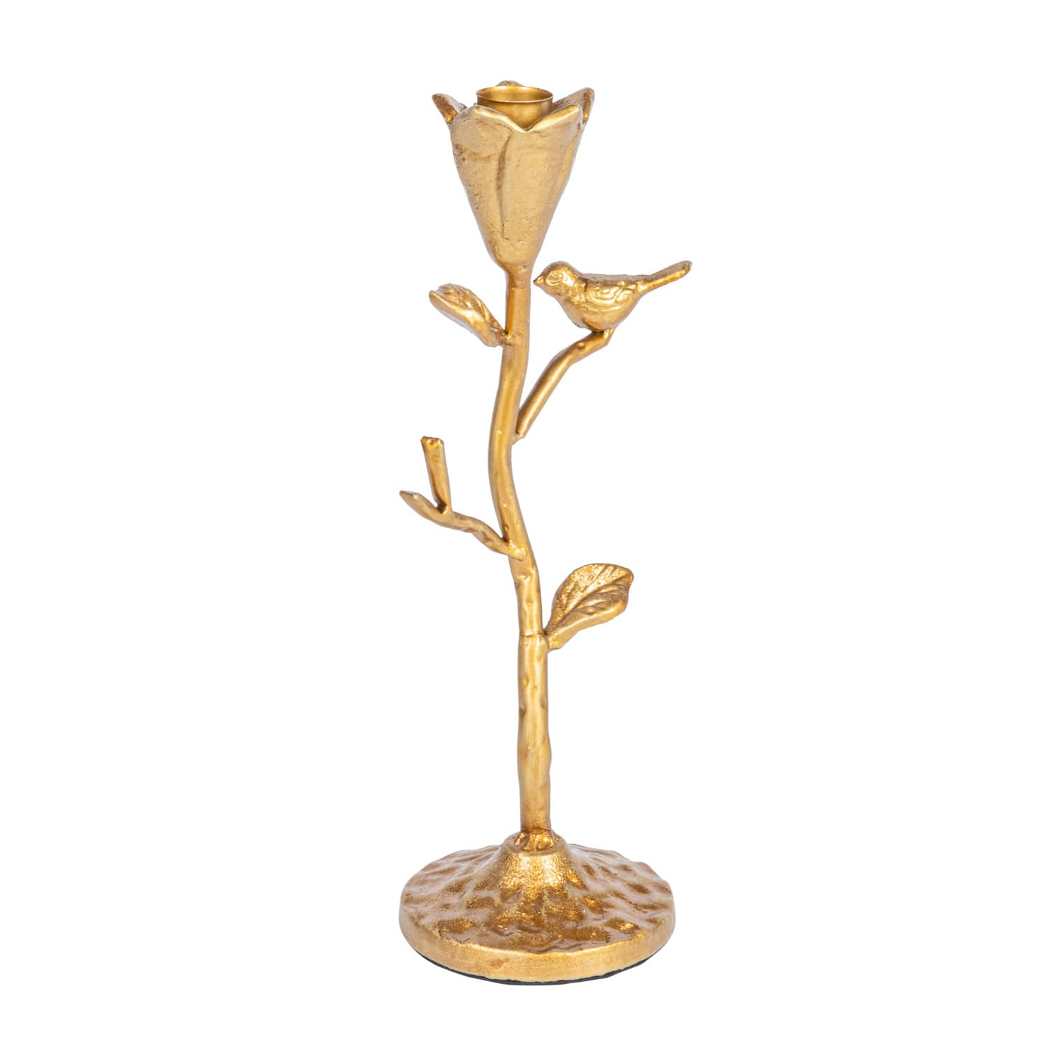 Hello Honey&#xAE; Gold 10.5&#x22; Single Taper Metal Candelabra
