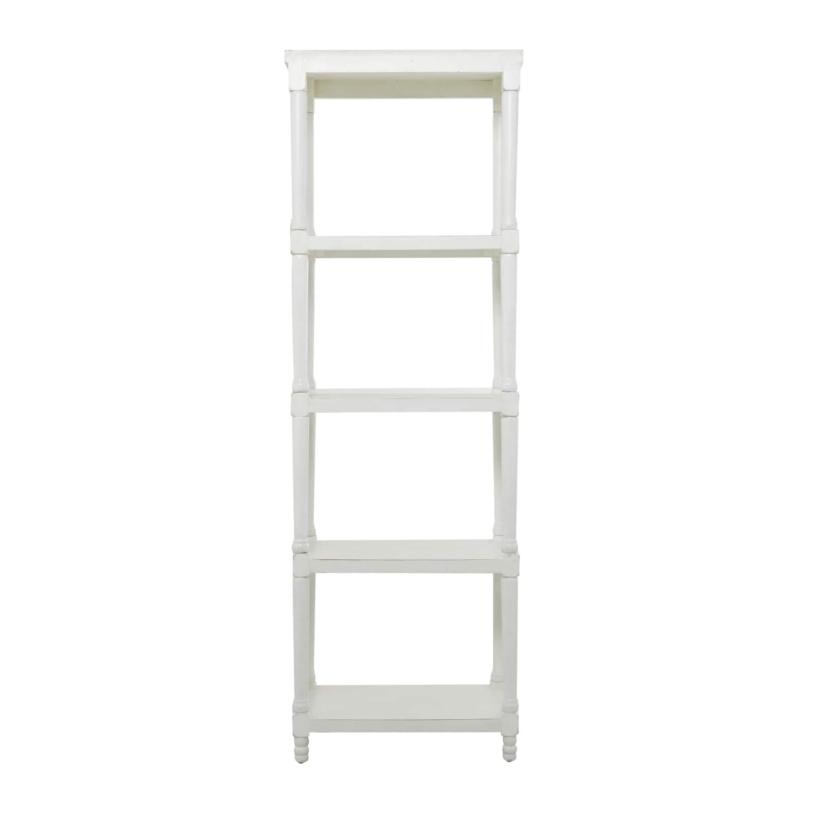 White Farmhouse Shelving Unit, 23&#x22; x 13&#x22; x 72&#x22;