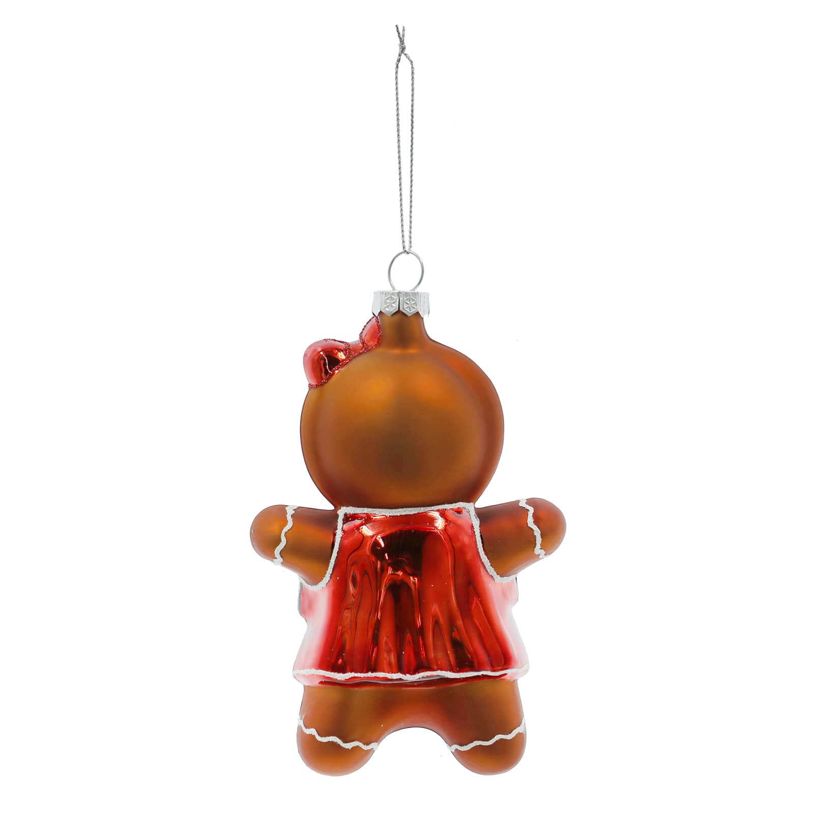 5.25&#x22; Merry Gingerbread Woman Glass Ornament by Ashland&#xAE;