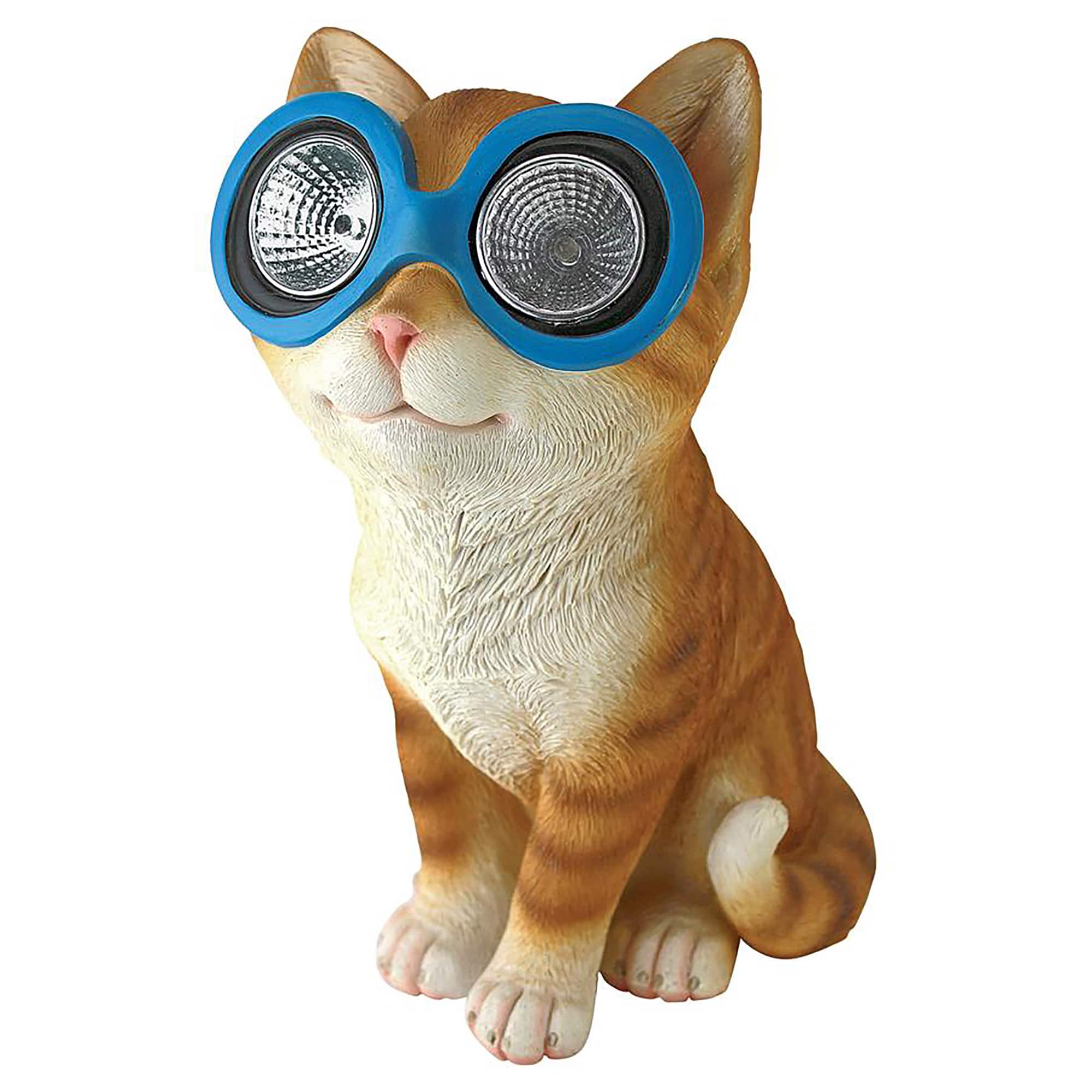 Design Toscano 7.5&#x22; Bright Eyes Solar Cat Garden Statue