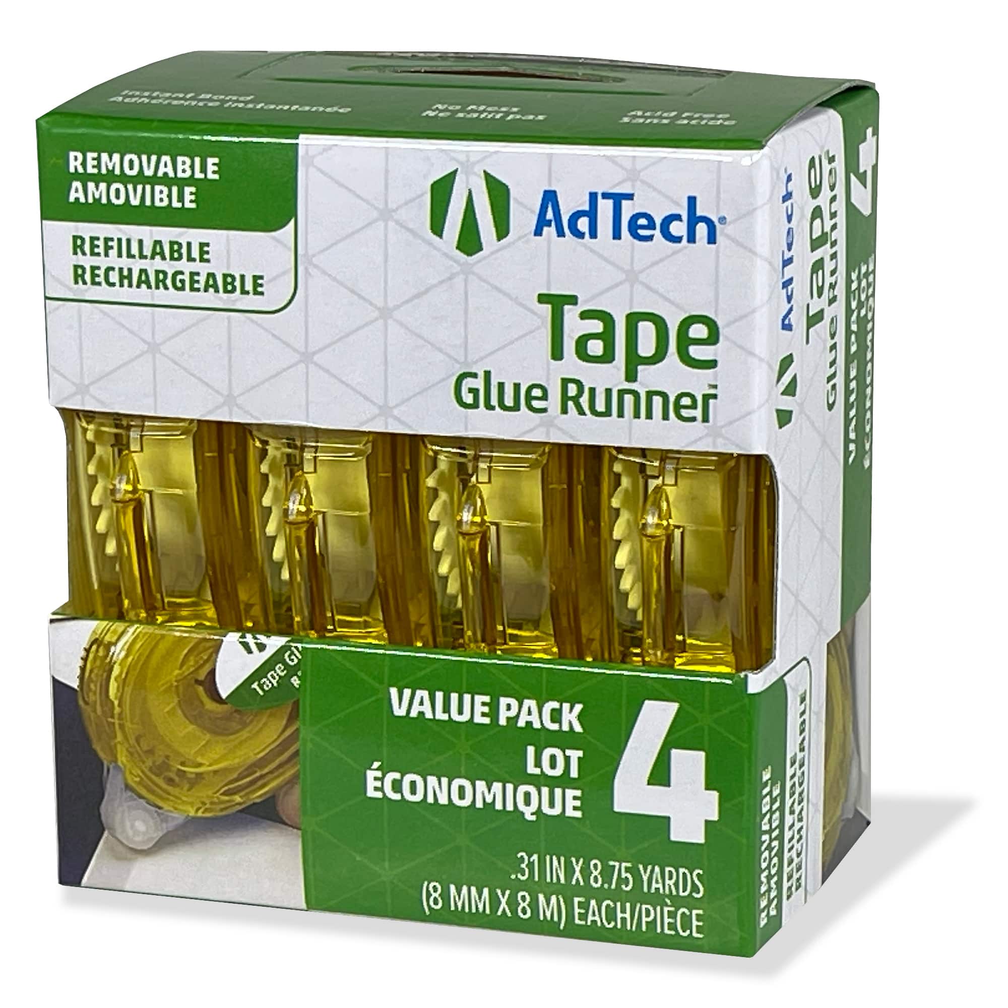 12 Packs: 4 ct. (48 total) AdTech® Removable Tape Glue Runner™