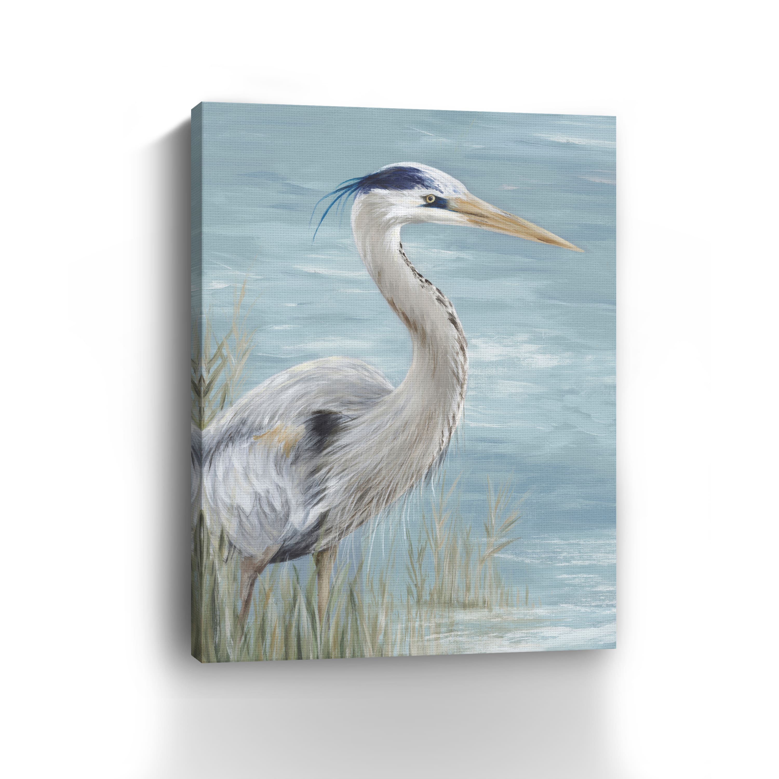 Lumaprints Great Blue Heron Gaze Canvas Wall Art