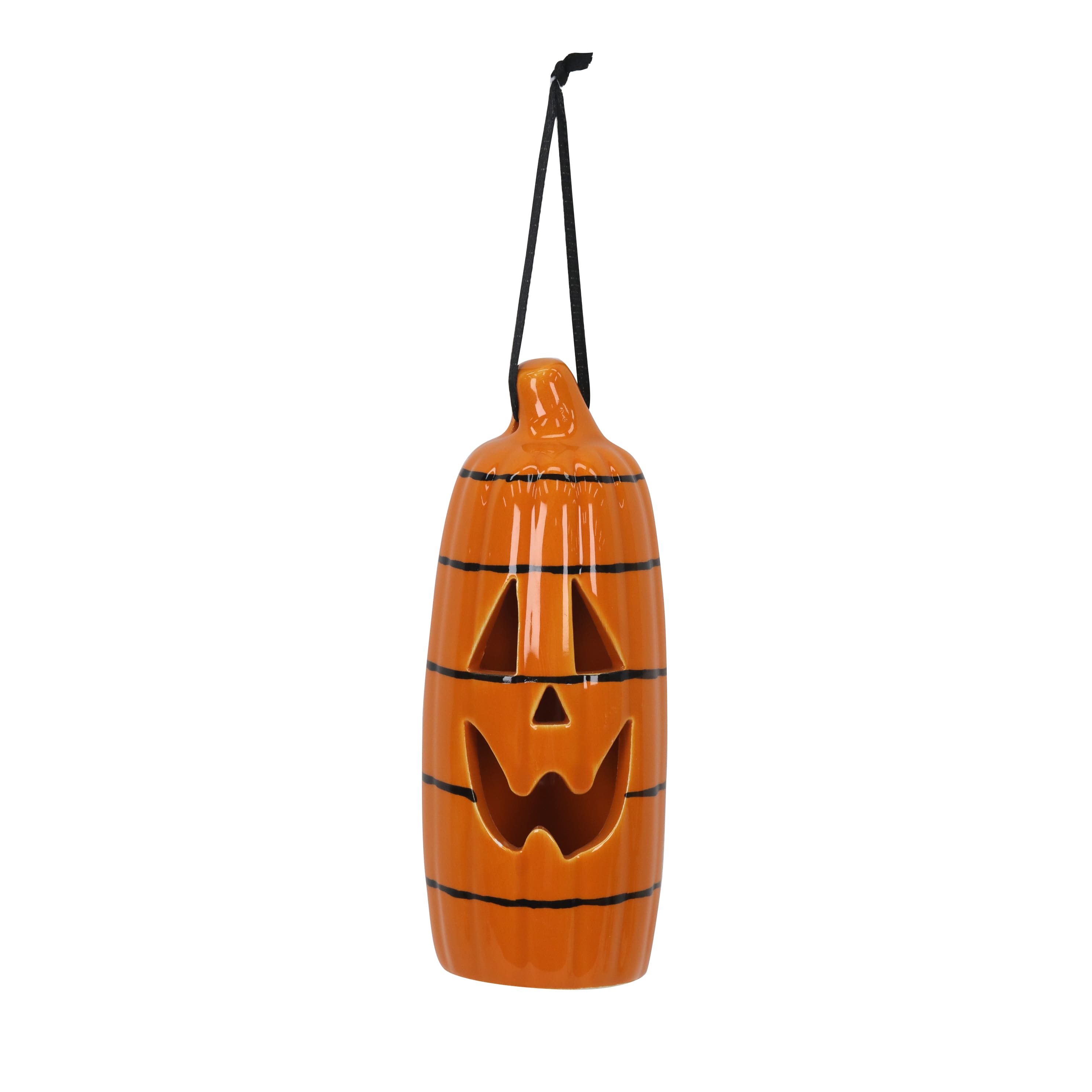 Assorted 5.5&#x22; Striped Ceramic Pumpkin Ornament, 1pc. by Ashland&#xAE;