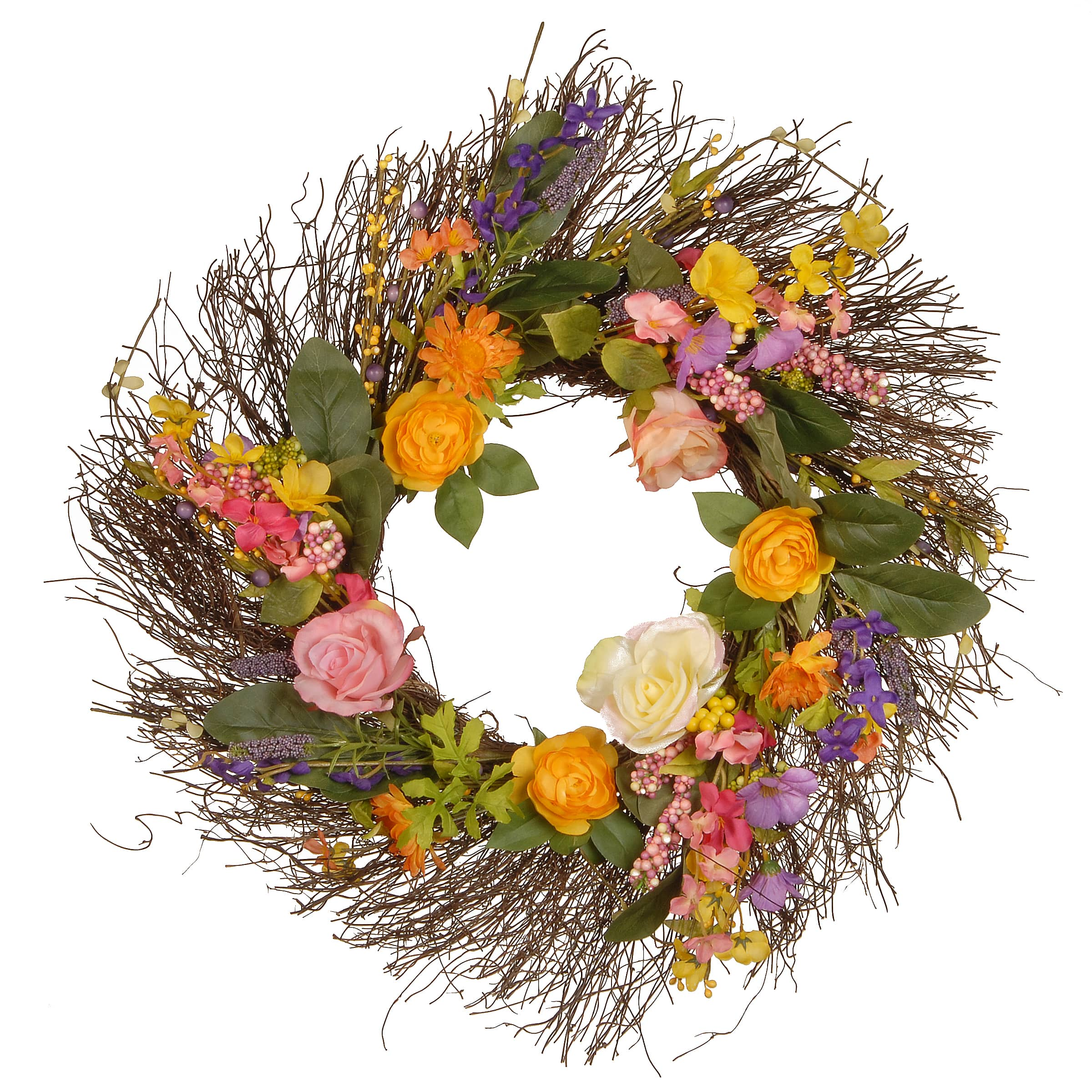 24&#x22; Spring Wildflower Wreath