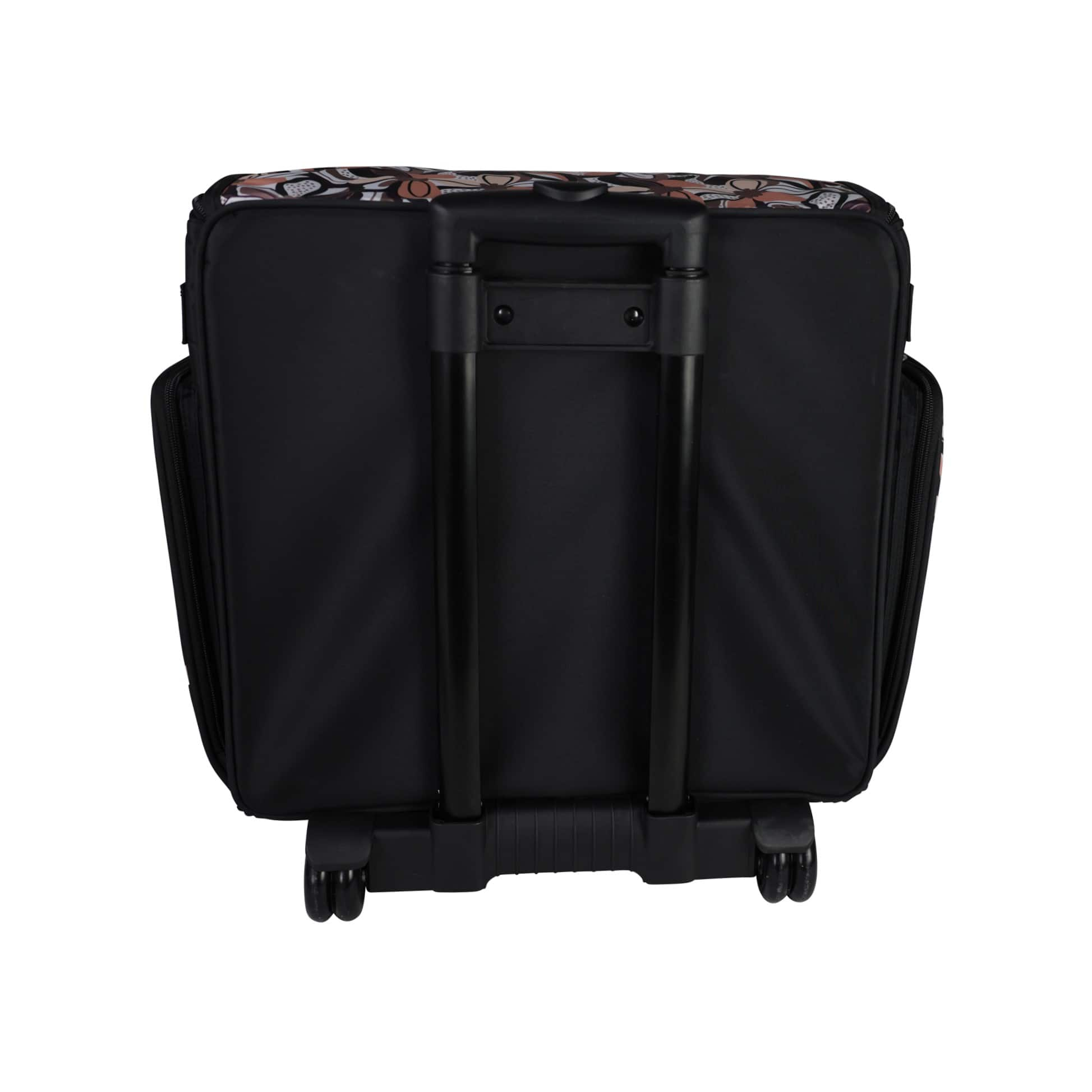 Everything Mary Brown Floral Deluxe Collapsible Rolling Craft Bag