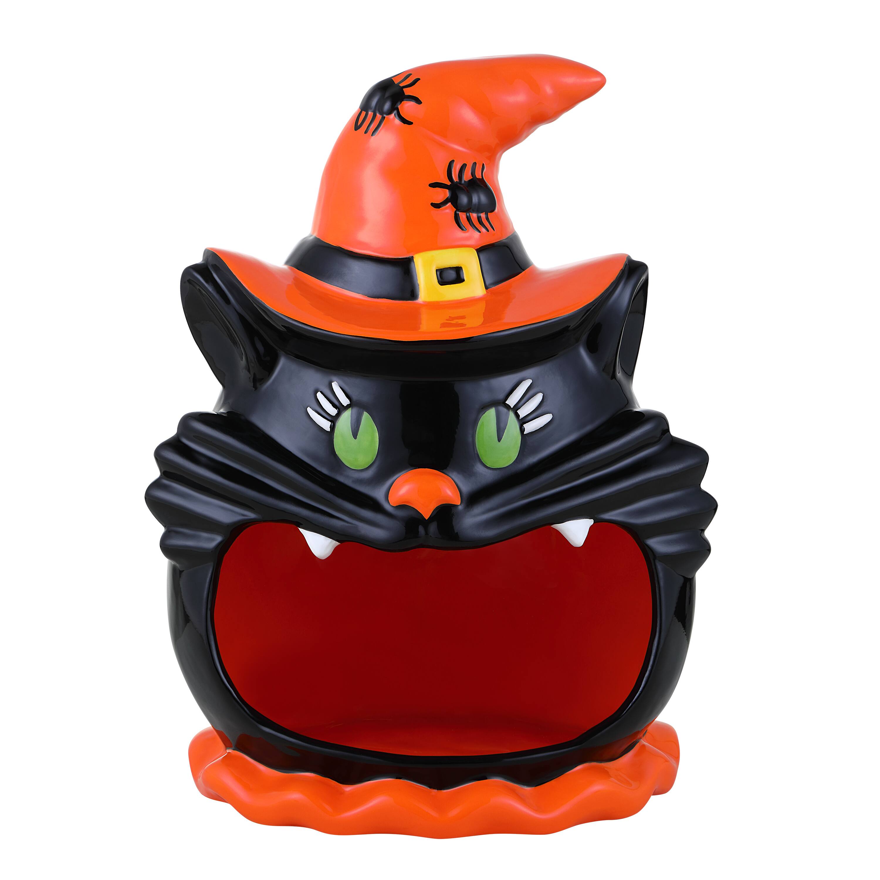 Mr. Halloween 12 Motion Activated Ceramic Black Cat Candy Bowl Michaels