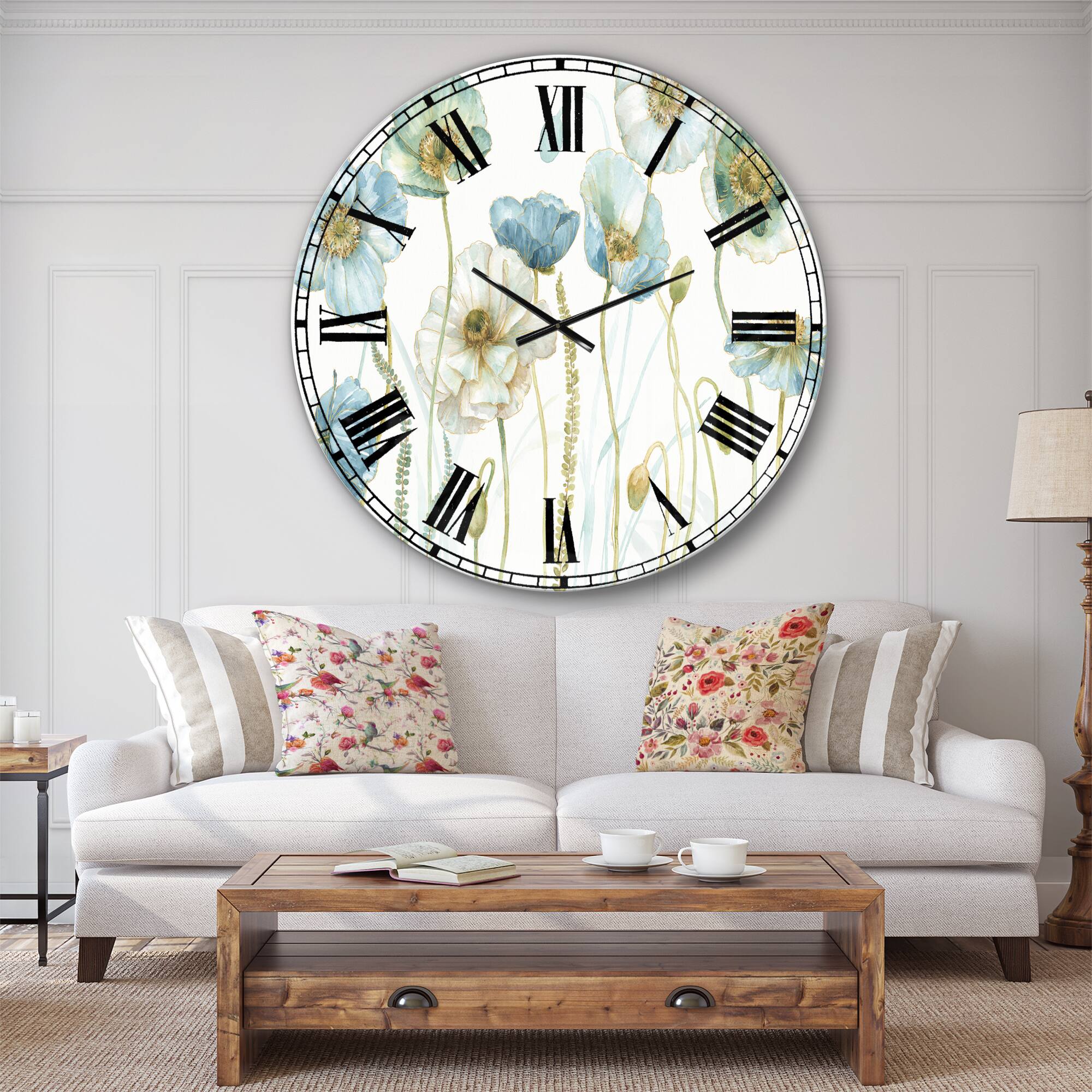 Designart &#x27;My Greenhouse Cottage Flowers Iv Traditional Wall Clock