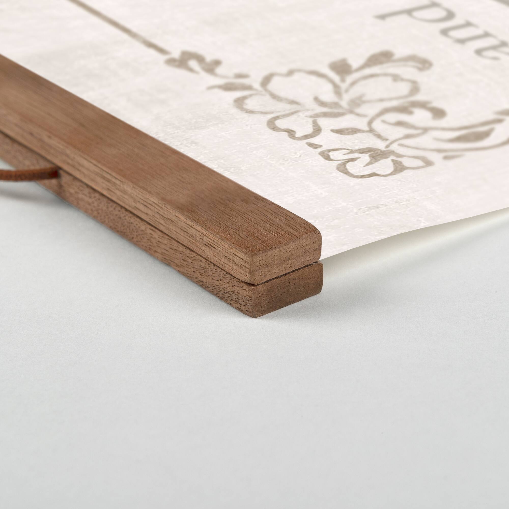 Together they Built a Life They Love Teak Hanging Canvas