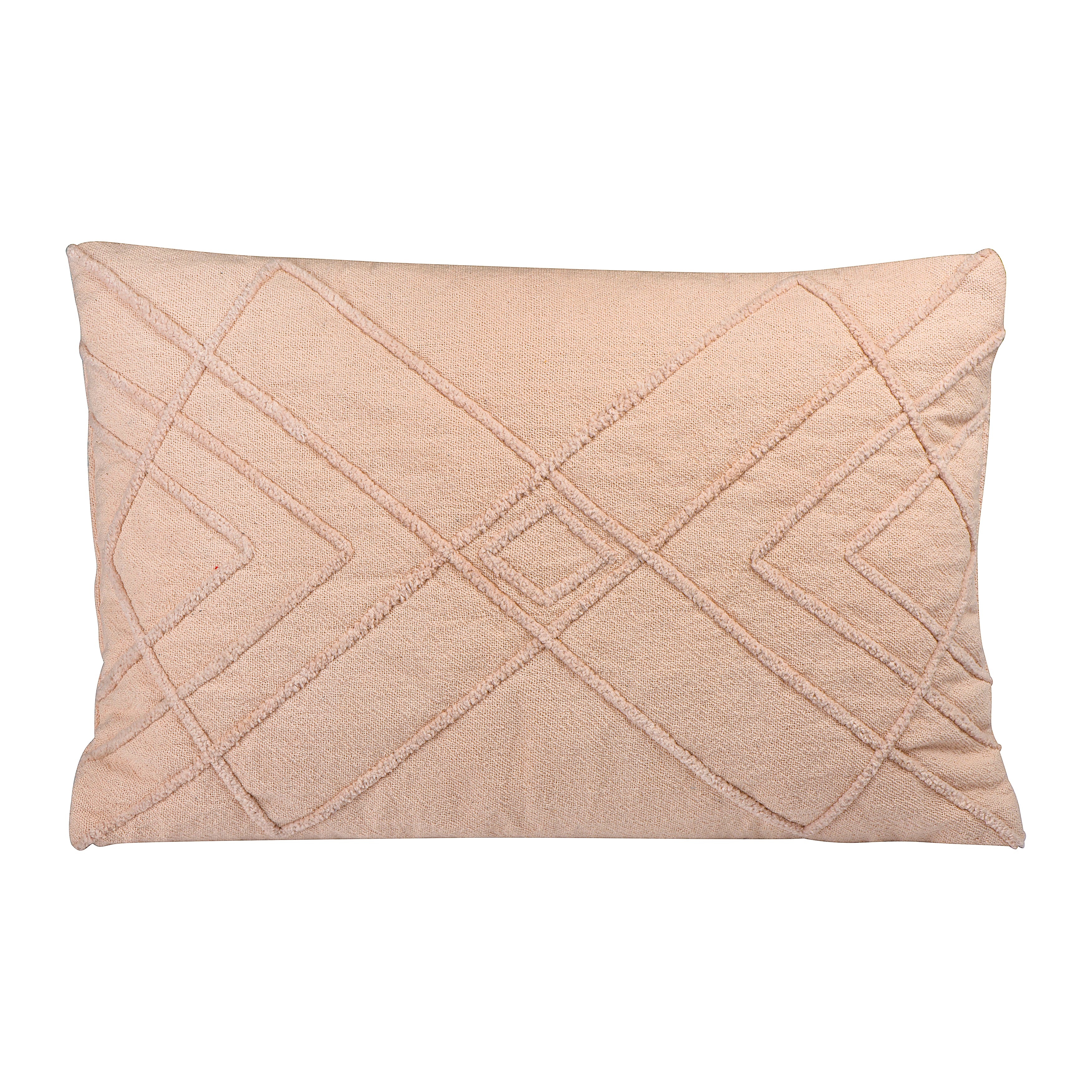 Hello Honey® Embroidered Cotton Geometric Lumbar Pillow